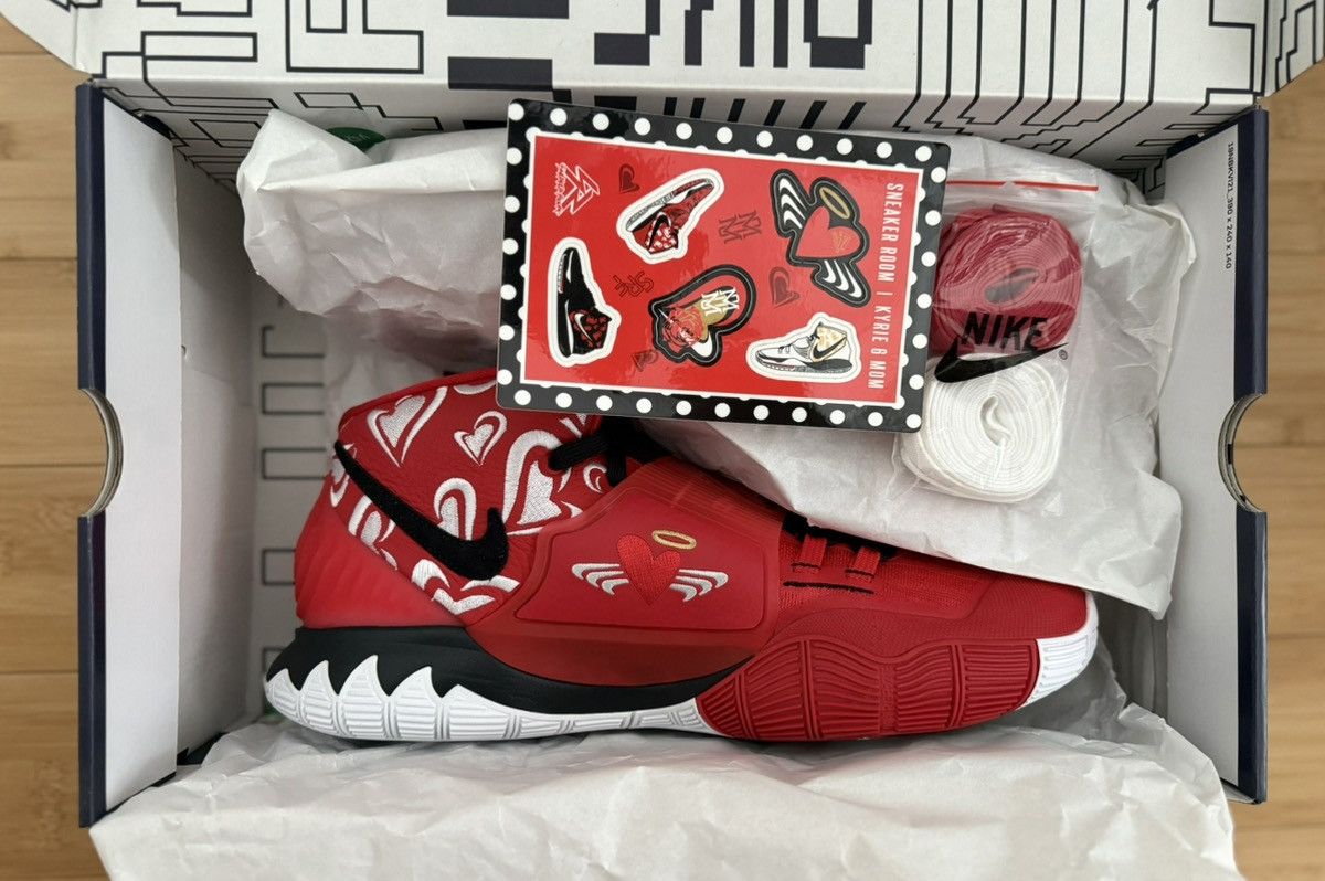 Nike Nike x SneakerRoom Kyrie 6 "Mom" (Red) Size US 13 / EU 46 - 6 Thumbnail