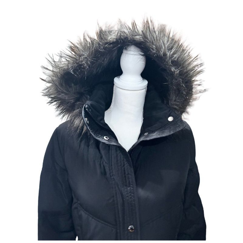 Calvin Klein CALVIN KLEIN Black Hooded Faux Fur Puffer Winter Coat Jacket Size S / US 4 / IT 40 - 5 Thumbnail