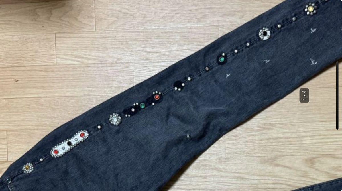 Kapital × Kapital Kountry Archive Capital Studded Denim Black Size US 30 / EU 46 - 3 Thumbnail