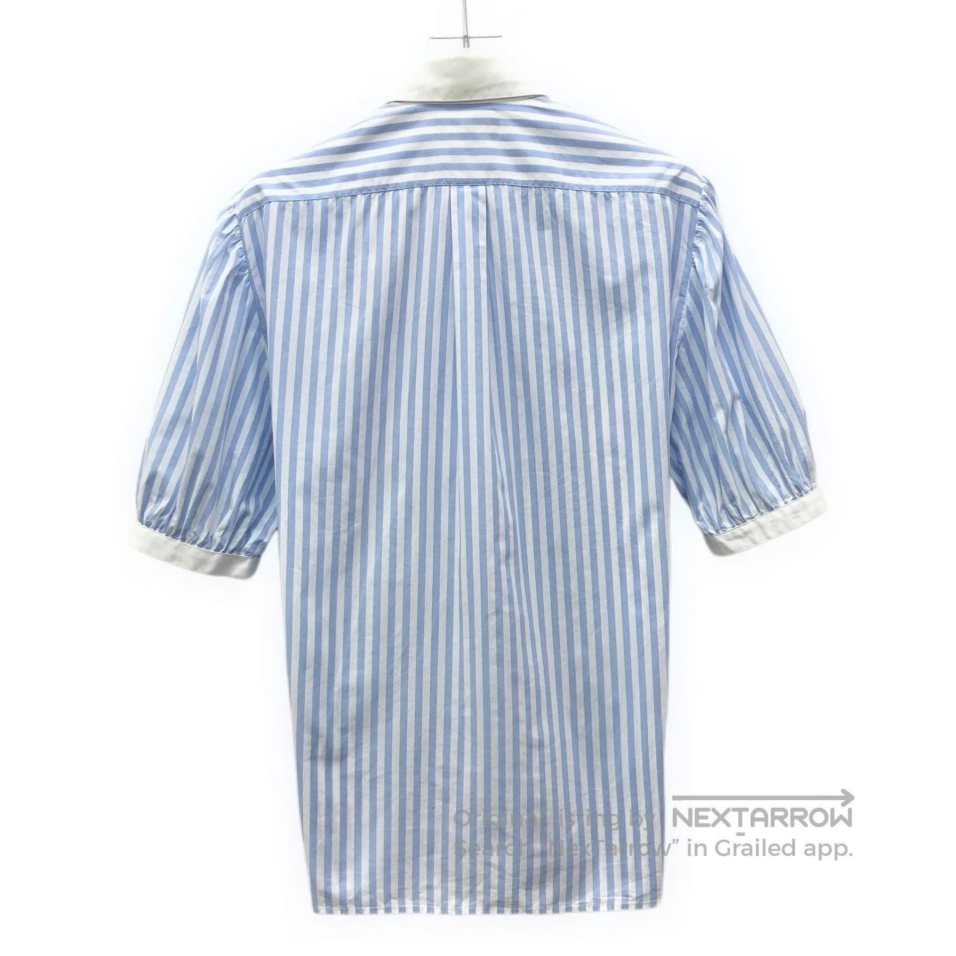 Celine Celine Blue striped Triumph embroidery cotton collar singl Size XS / US 0-2 / IT 36-38 - 2 Thumbnail