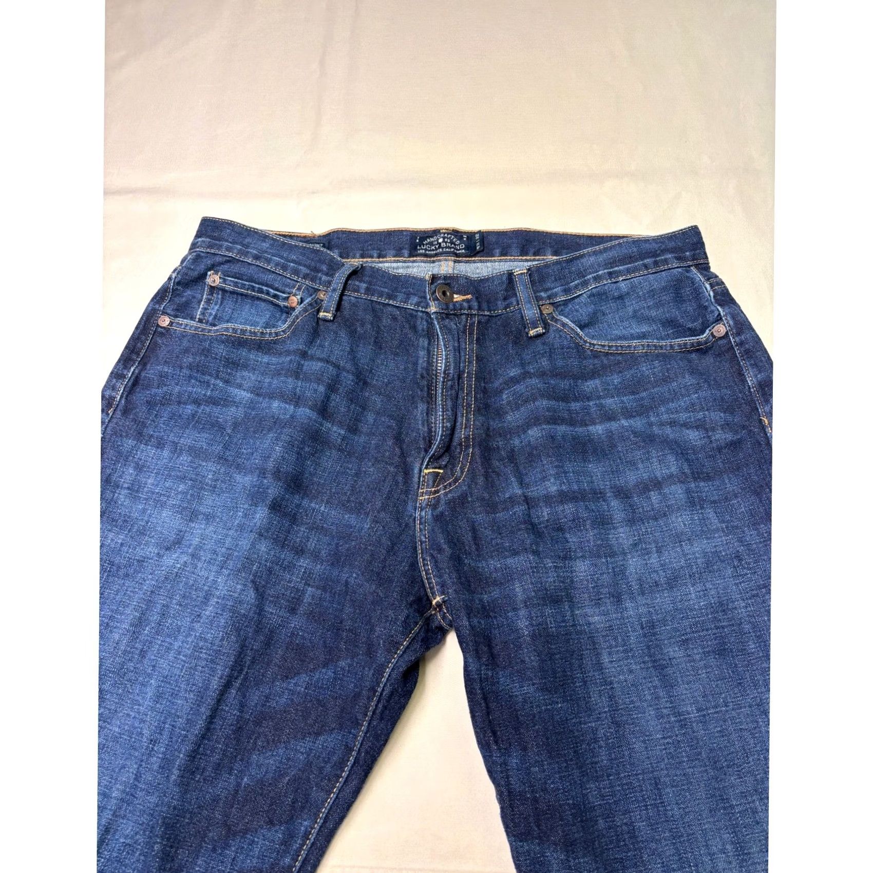 Lucky Brand Lucky Brand 221 Original Straight Jeans Mens 38x30 Dark Blue 100% Cotton Denim Jeans Size US 38 / EU 54 - 2 Thumbnail