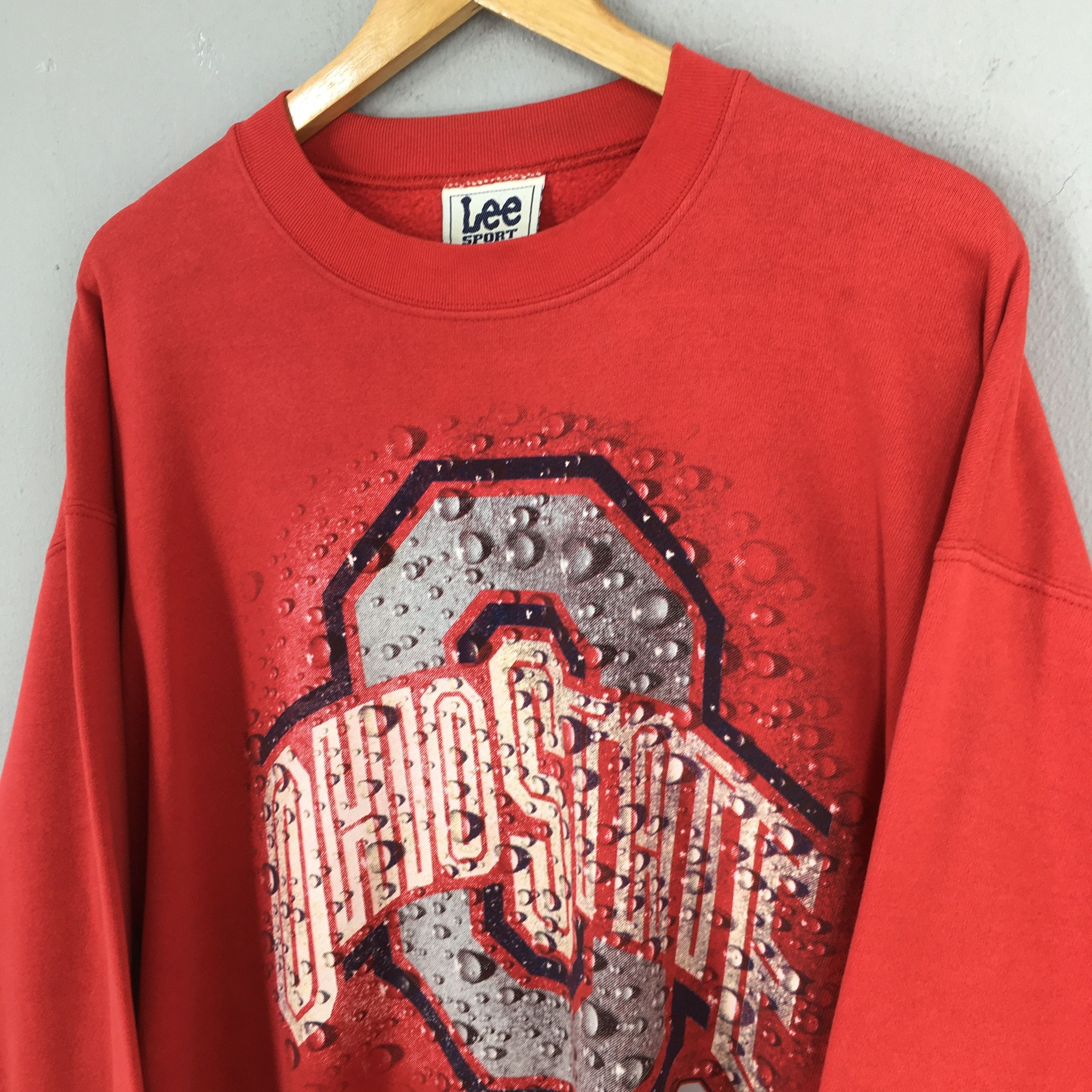 Lee × NCAA Vintage Ohio State Buckeyes Red Sweatshirt XLarge Size US XL / EU 56 / 4 - 3 Thumbnail