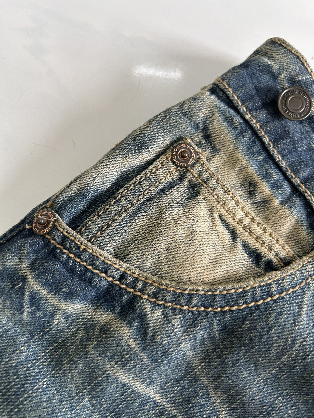Japanese Brand Vintage Japanese Denim Distressed Mud Wash Jeans Size US 32 / EU 48 - 14 Thumbnail
