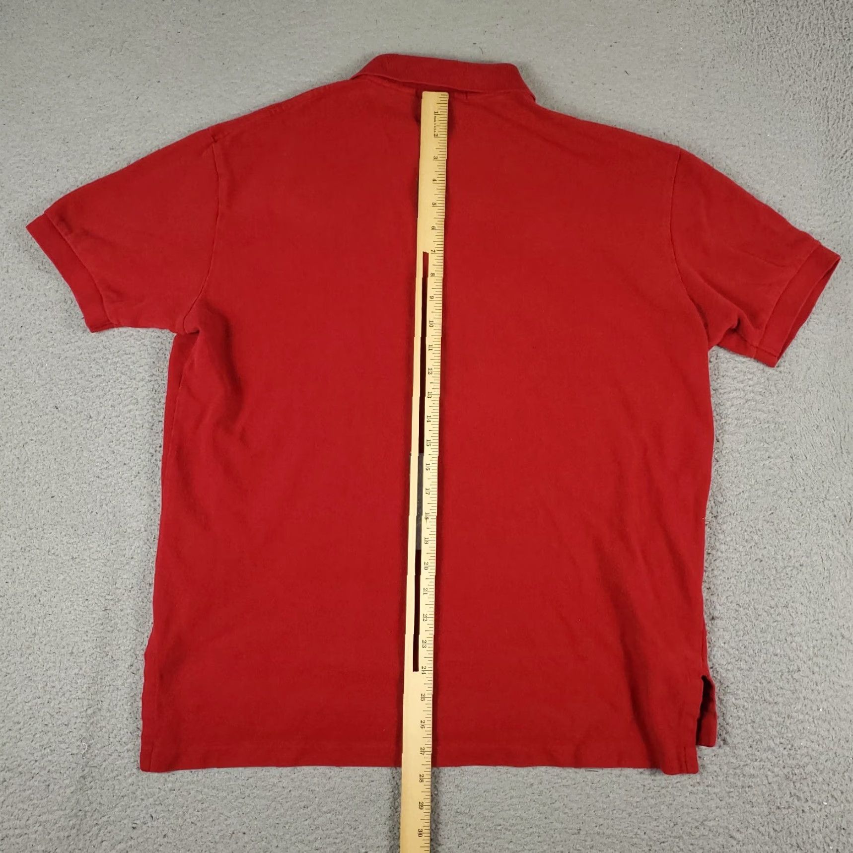 Ralph Lauren VINTAGE Ralph Lauren Polo Shirt Mens Large Red Cotton Casual Short Sleeve Men's Size US L / EU 52-54 / 3 - 5 Thumbnail