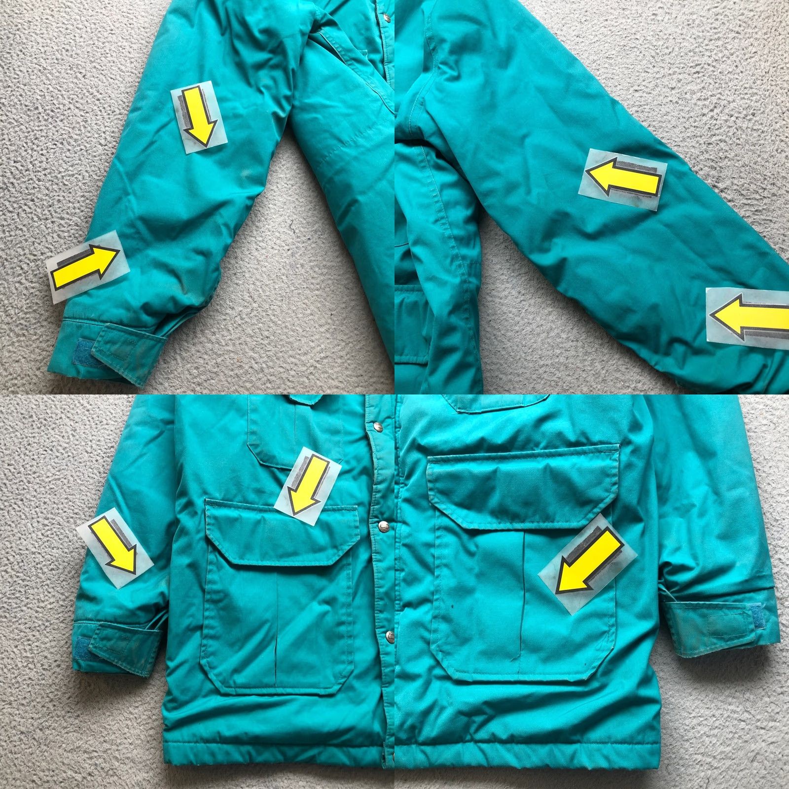 Vintage VINTAGE Woolrich Parka Jacket Wool Blend Plaid Lined Teal Womens Medium 90s Parka Coat Coat Women Medium Teal Size M / US 6-8 / IT 42-44 - 9 Thumbnail