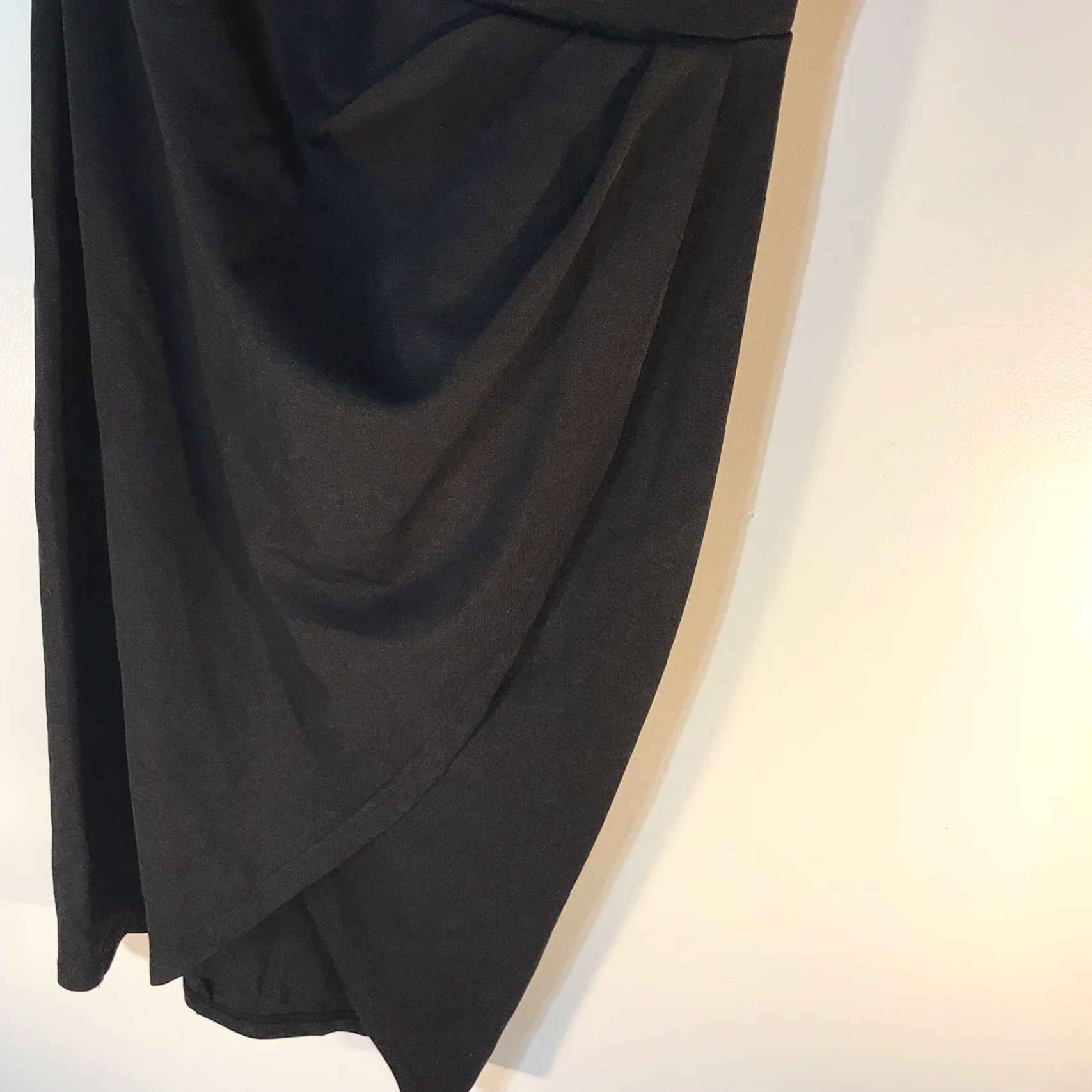 Vintage Grace Karin Women's Knee-Length Formal Dress One Shoulder Black Size M Evening Party Elegant Size M / US 6-8 / IT 42-44 - 4 Thumbnail