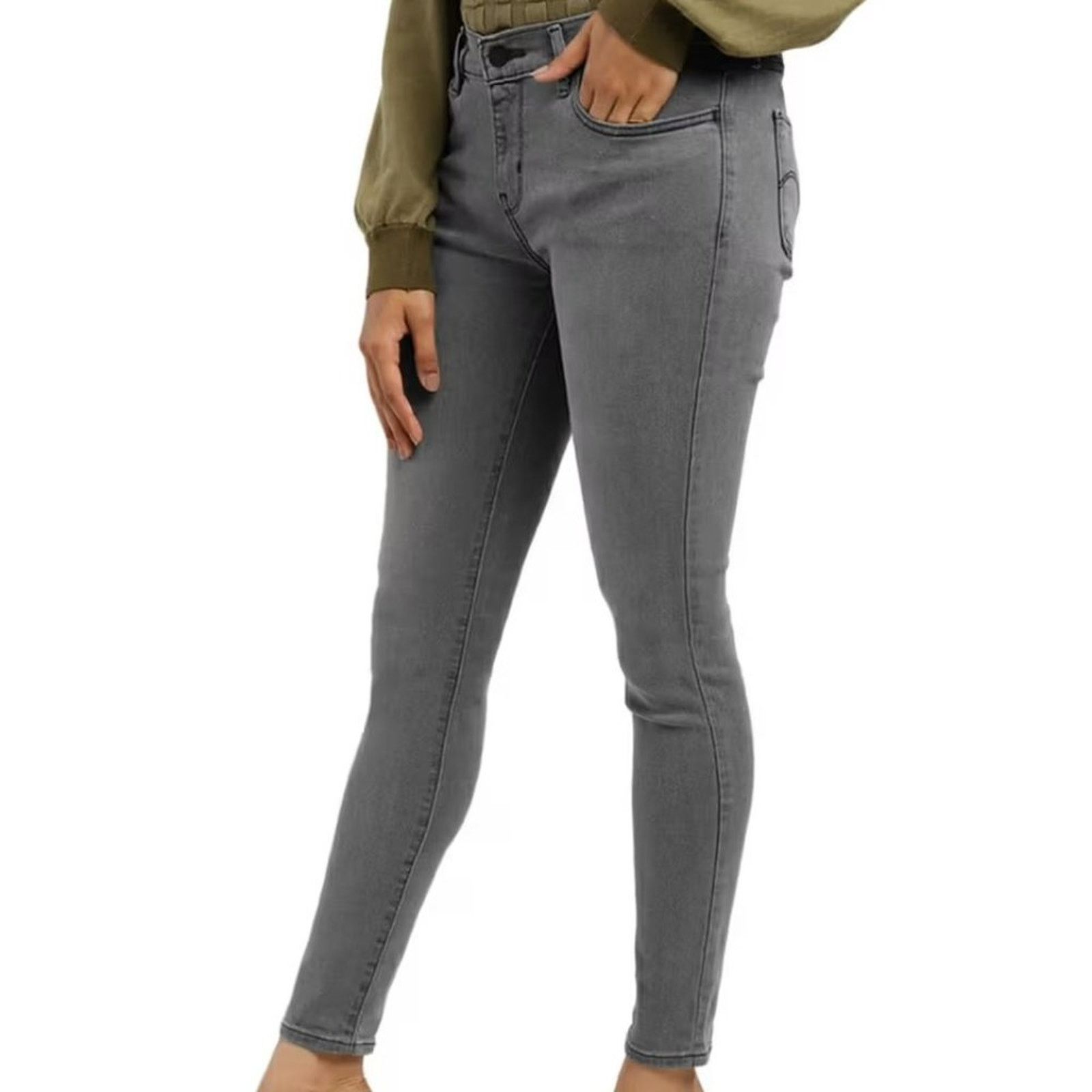 Calvin Klein CALVIN KLEIN JEANS LEGGINGS Slim Fit Midrise Denim Sz 28/6 Size 28" / US 6 / IT 42 - 1 Thumbnail