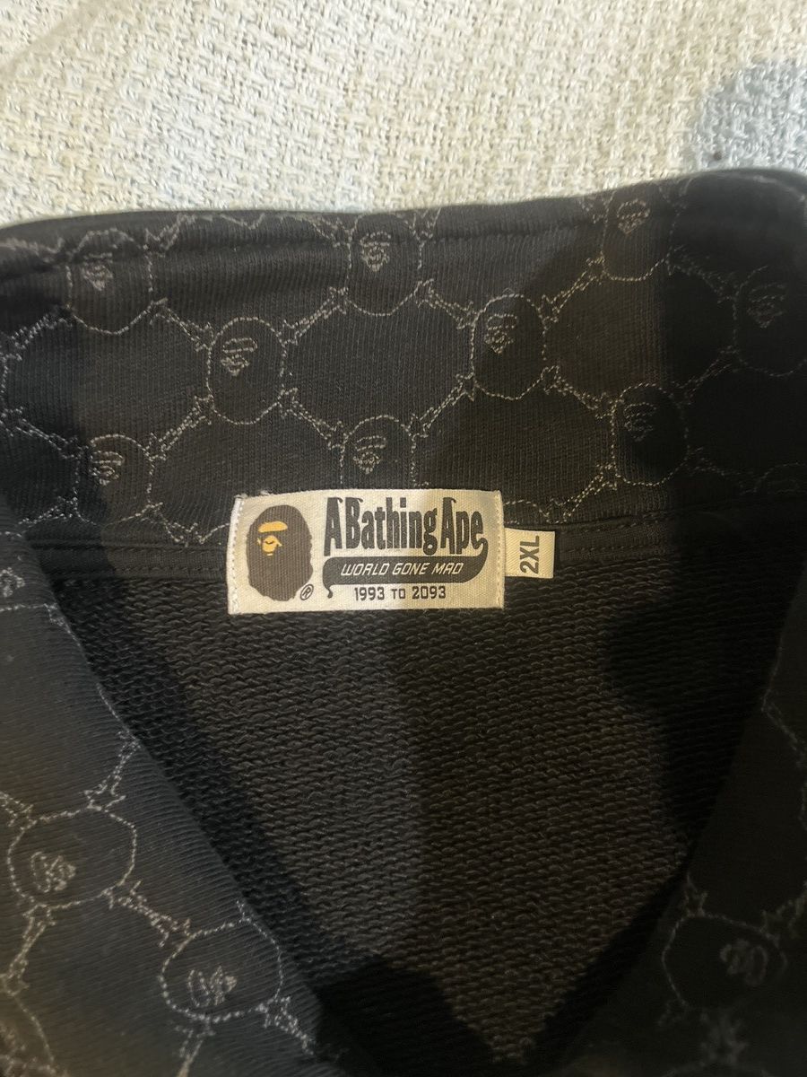 Bape BAPE College Monogram Logo Half Zip Relax Fit Crewneck Size US XXL / EU 58 / 5 - 4 Thumbnail