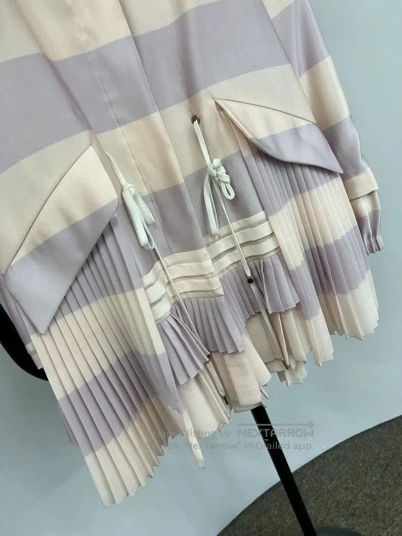 Dior Dior Purple Pink Stripe Silk Trench Coat. Size US M / EU 48-50 / 2 - 4 Thumbnail