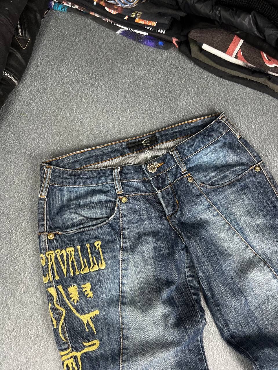 Just Cavalli Cavalli Vintage 90's Embroidered Denim Jeans Size 25" / US 0 / IT 36 - 3 Thumbnail