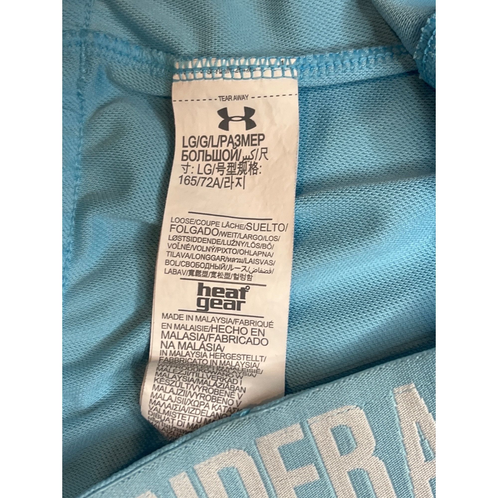 Under Armour Under Armour Womens Light Blue HeatGear Athletic Shorts Size Size 32" / US 10 / IT 46 - 4 Thumbnail