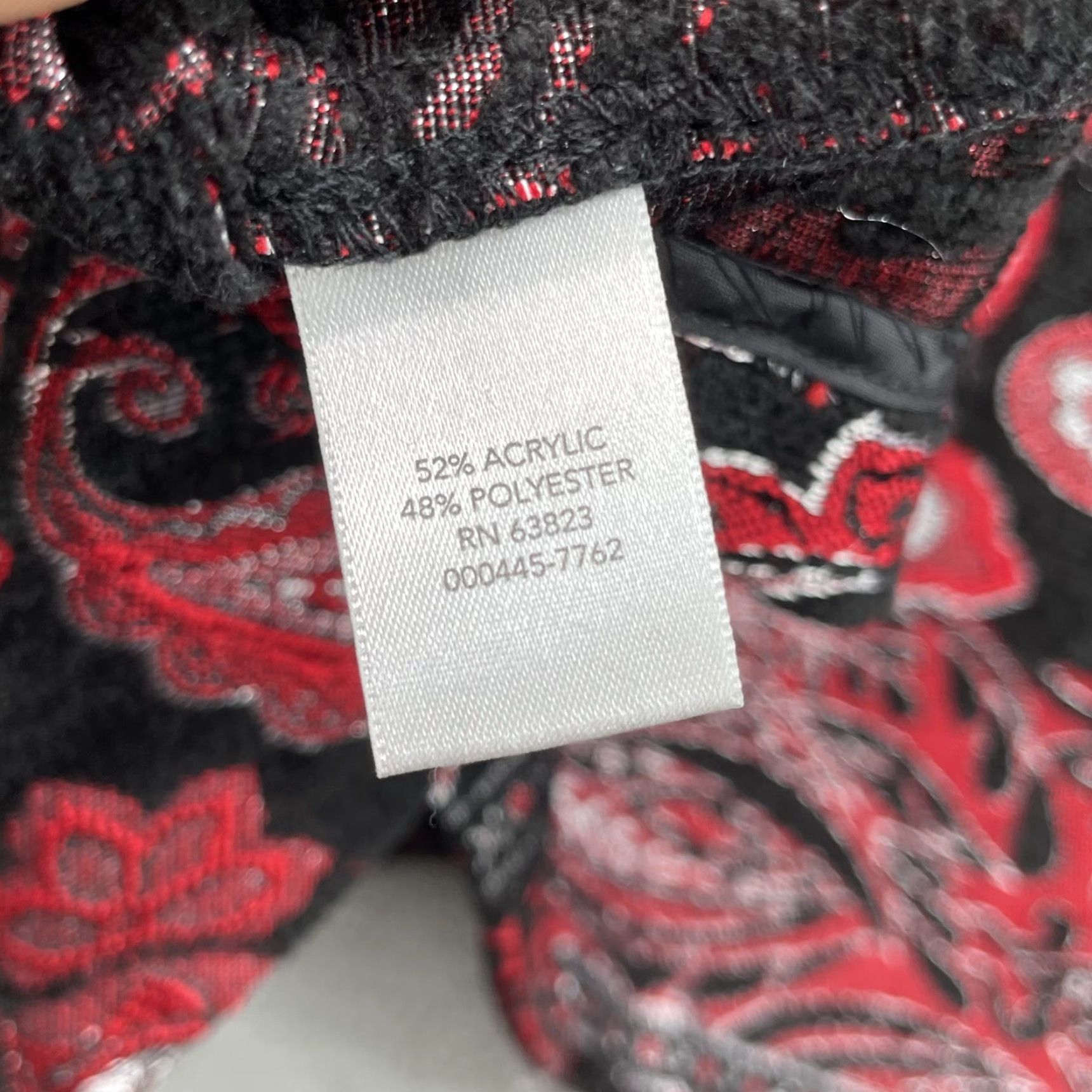 Vintage Christopher Banks Jacket Women's XL Red Paisley Patchwork Tapestry Retro Boho Size XL / US 12-14 / IT 48-50 - 7 Thumbnail