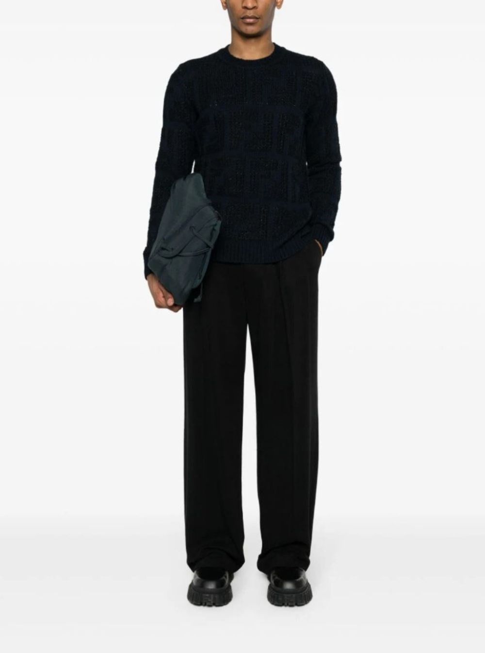 Fendi o1B3y1r0526 Pullover in Midnight Blue Size US L / EU 52-54 / 3 - 4 Thumbnail