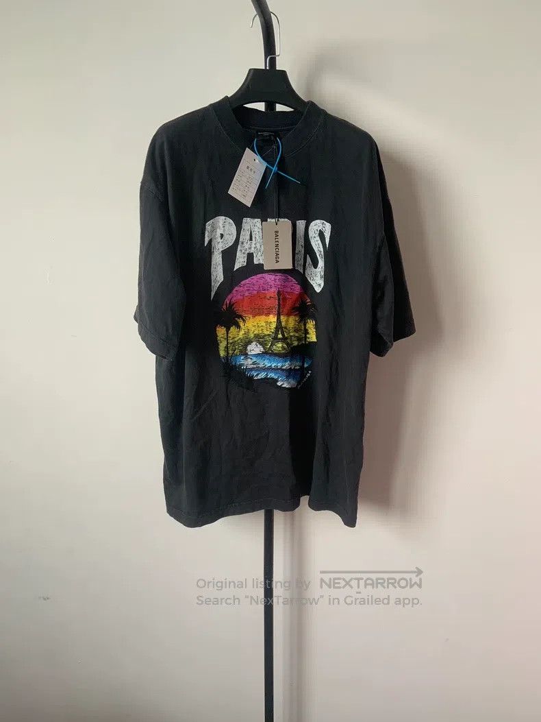 Balenciaga Balenciaga Letter building print round neck short-sleeve T Size US M / EU 48-50 / 2 - 1 Thumbnail