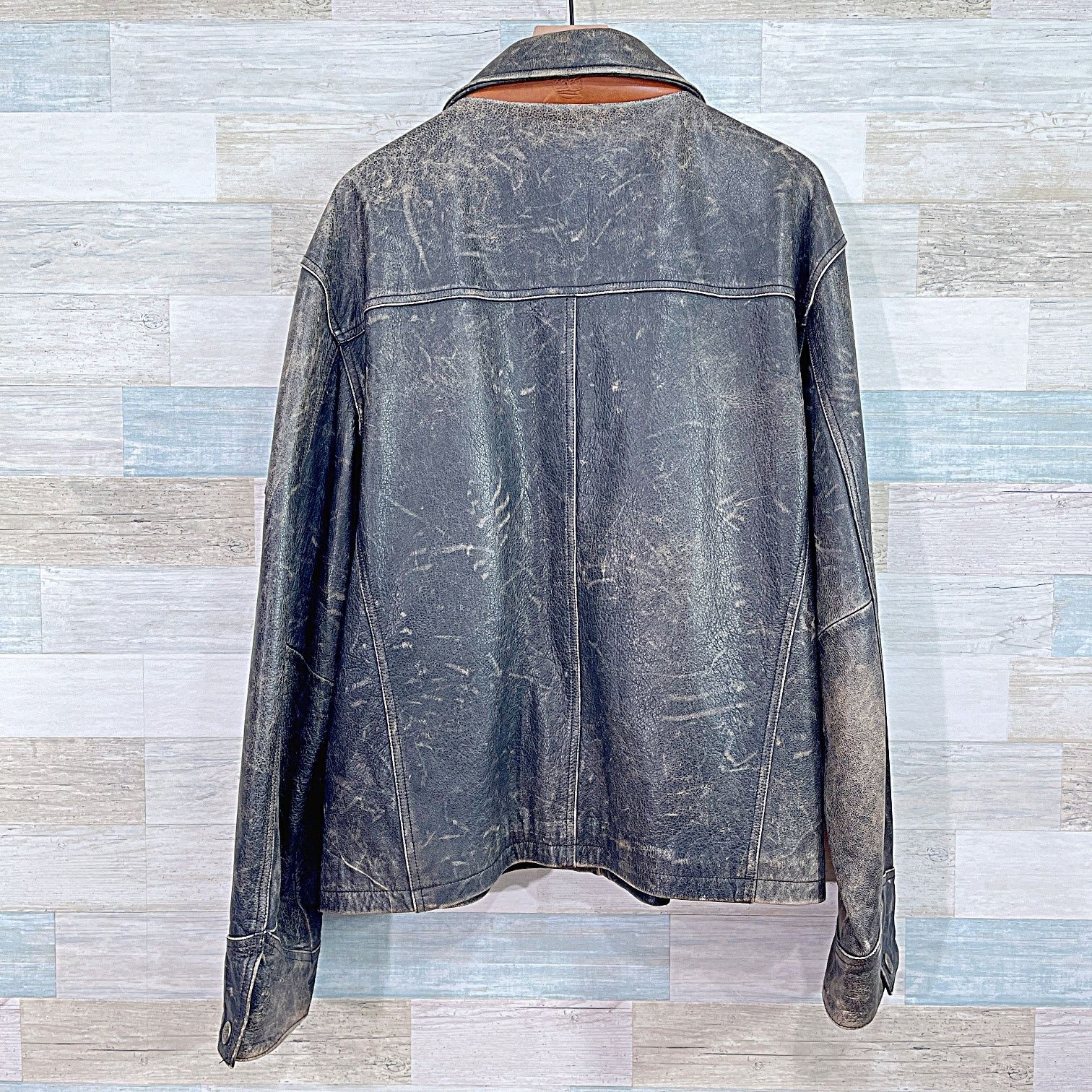Timberland × Vintage Timberland 100% Cowhide Leather Distressed Jacket Mens XL Size US XL / EU 56 / 4 - 5 Thumbnail