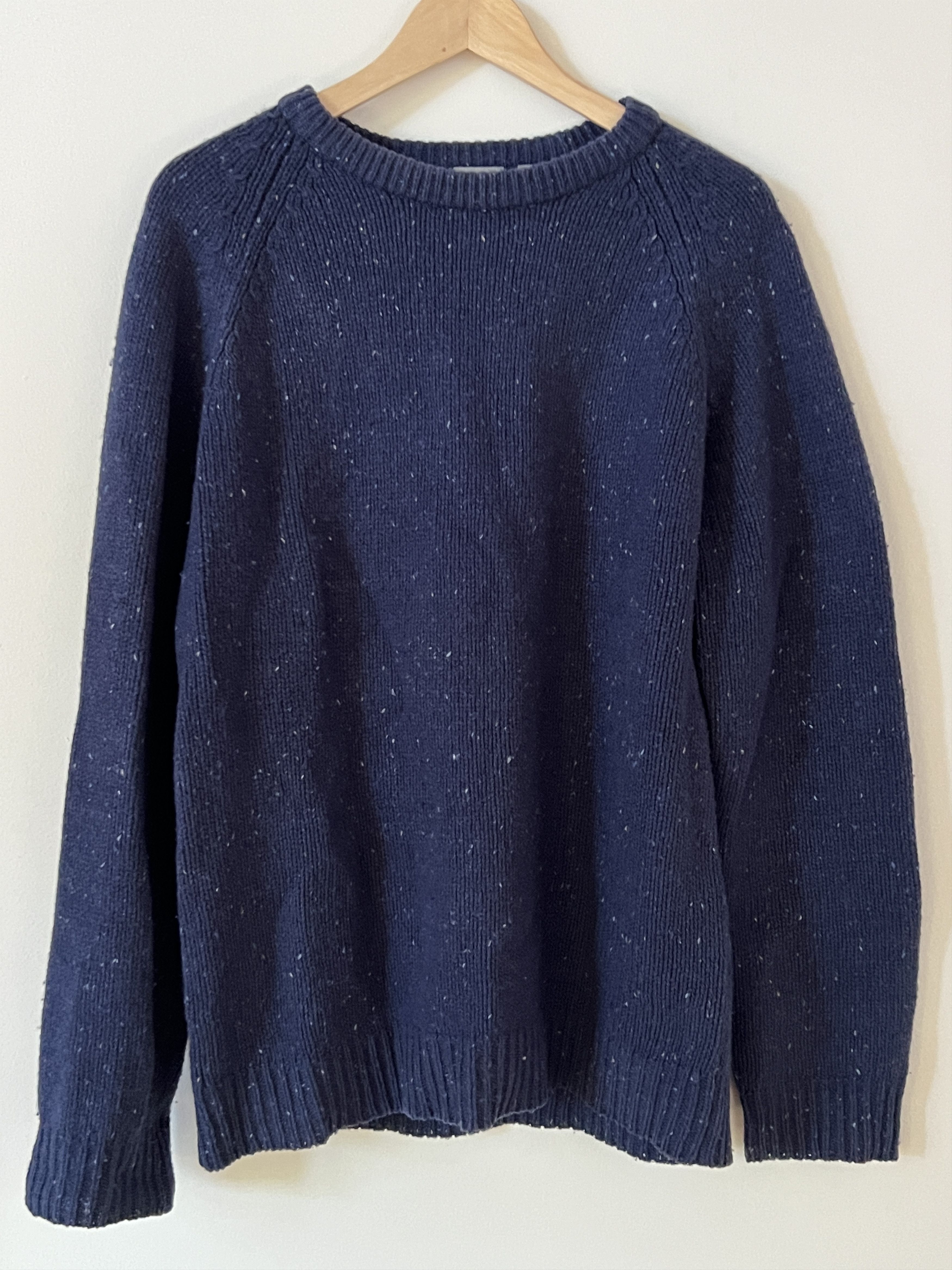 Carhartt Carhartt Anglistic Sweater • Navy Blue Heather • Speckled Size US M / EU 48-50 / 2 - 1 Thumbnail