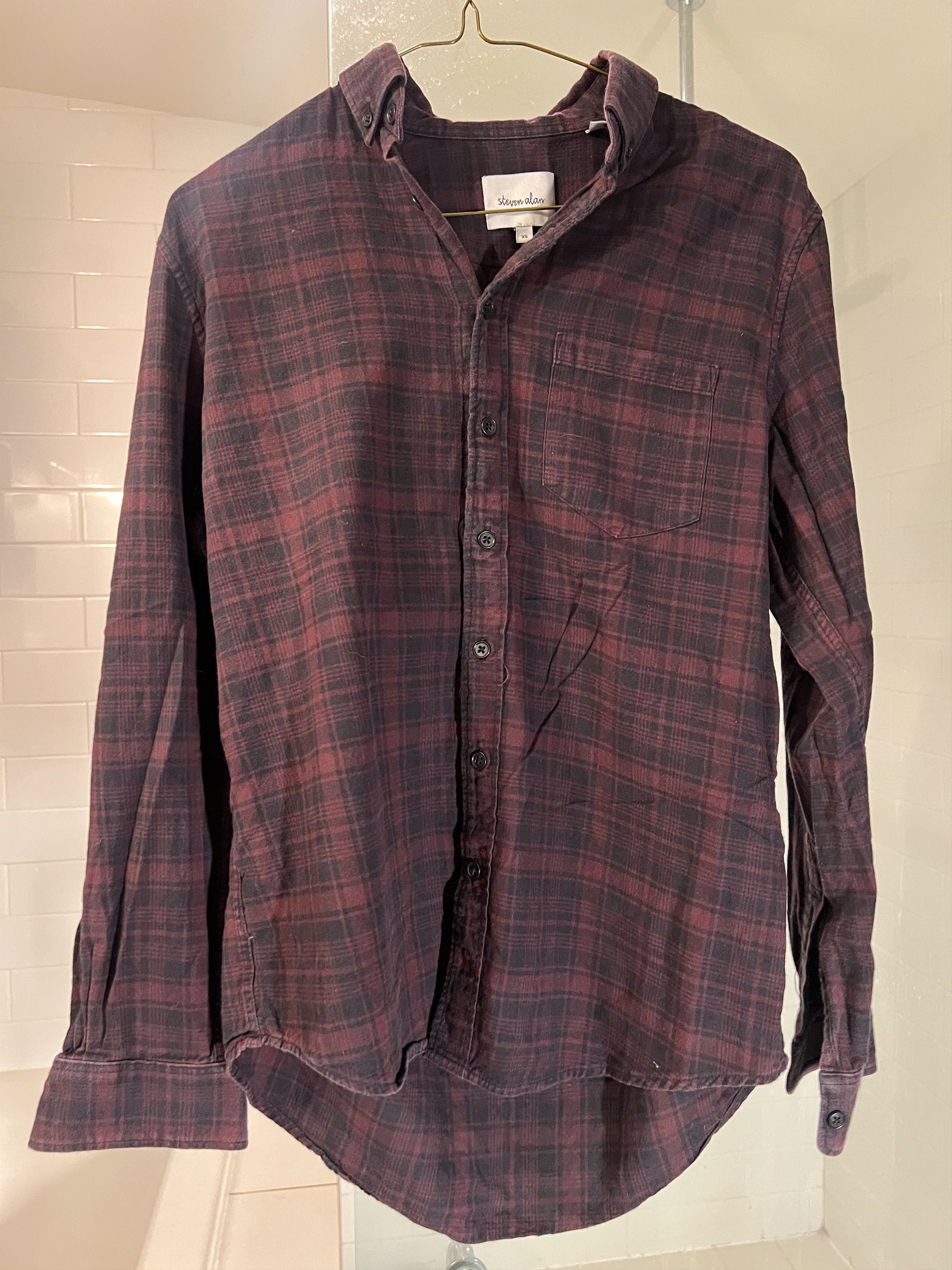 Steven Alan check flannel shirt - sz xs Size US XS / EU 42 / 0 - 1 Thumbnail