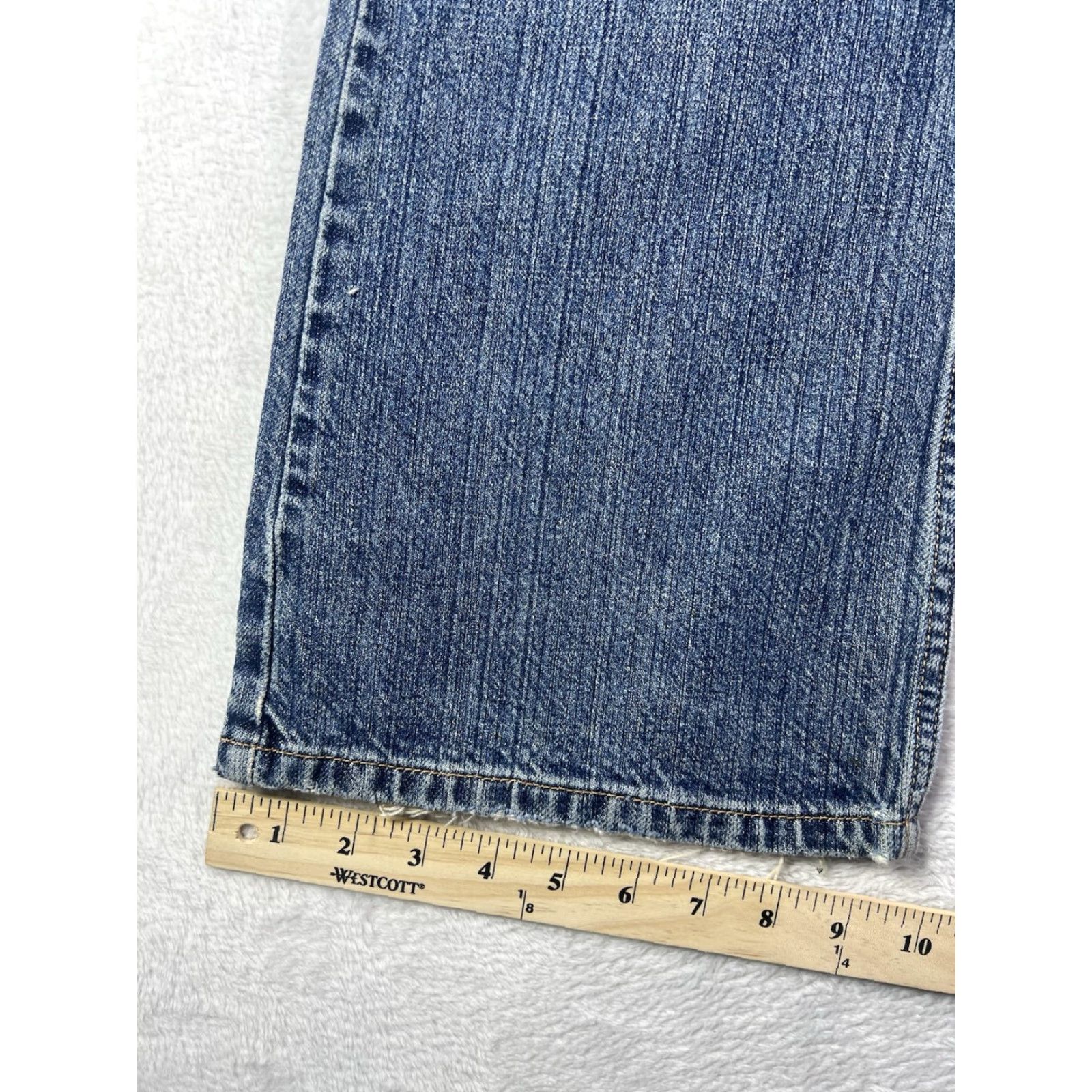 Levi's VINTAGE Levi's 527 Jeans Mens Regular Bootcut Denim Blue 30in Inseam 33x30 90s USA Cowboy Distressed Size US 33 - 5 Thumbnail