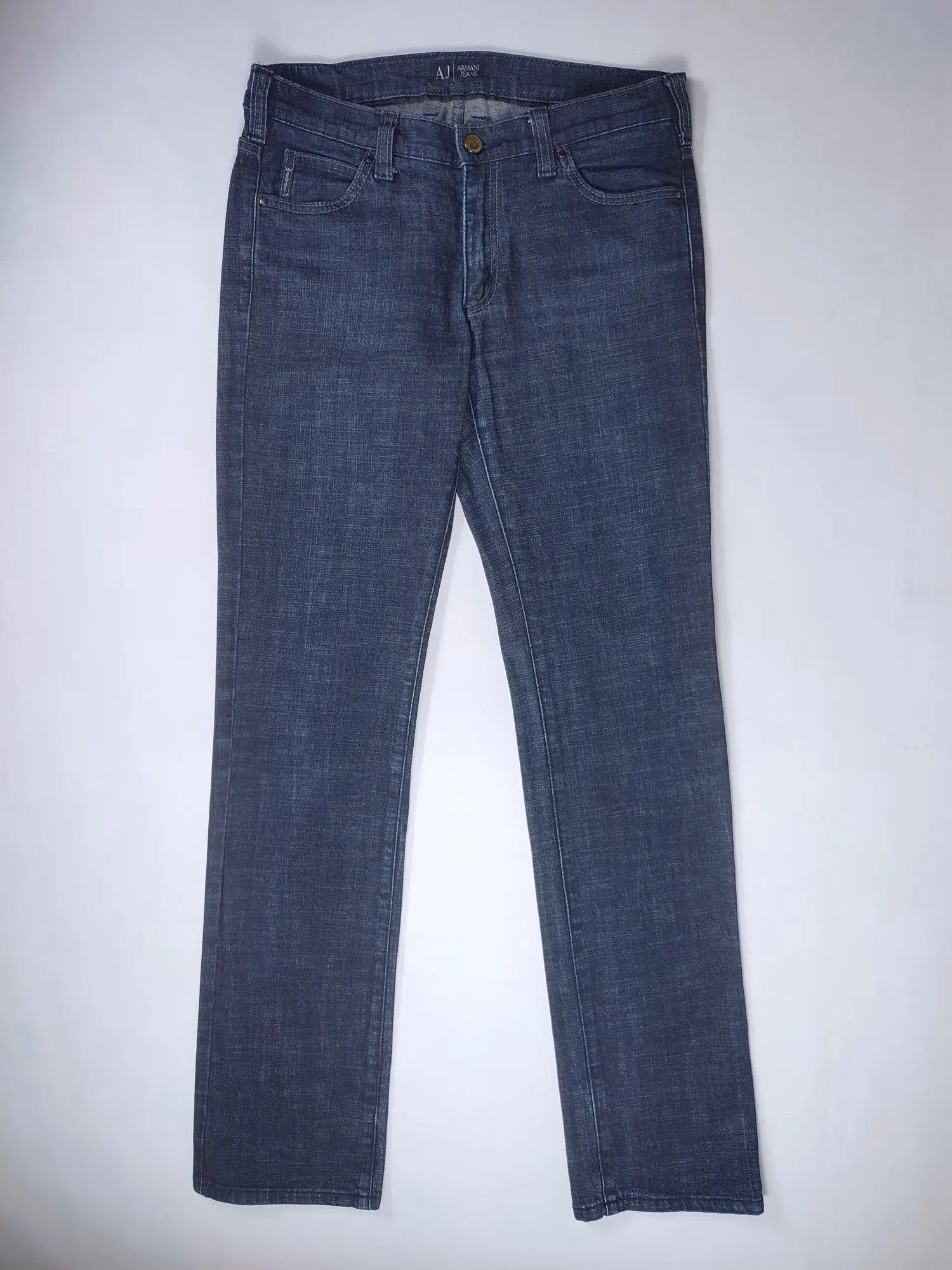 Armani Armani Jeans Stretched Indigo Slim Pants Size US 29 - 4 Thumbnail