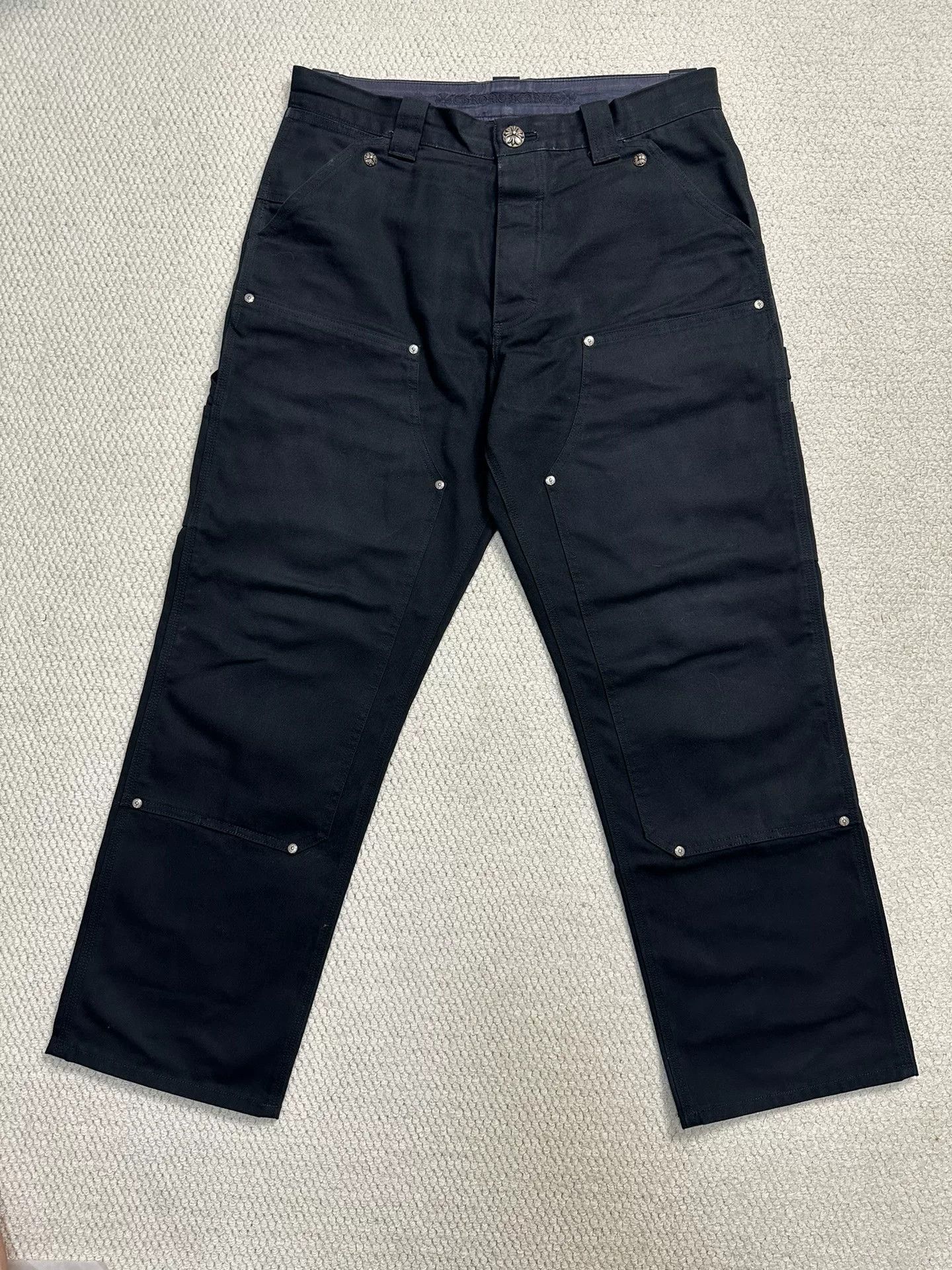 Chrome Hearts Chrome Hearts Black Rivet Cargo Pants Size US 34 / EU 50 - 1 Thumbnail