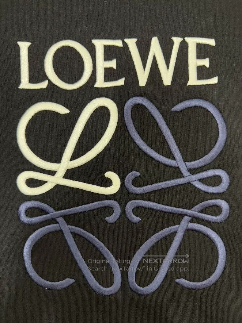Loewe Loewe Cotton Letter Embroidered Round Neck Sweatshirt Size XL / US 12-14 / IT 48-50 - 5 Thumbnail