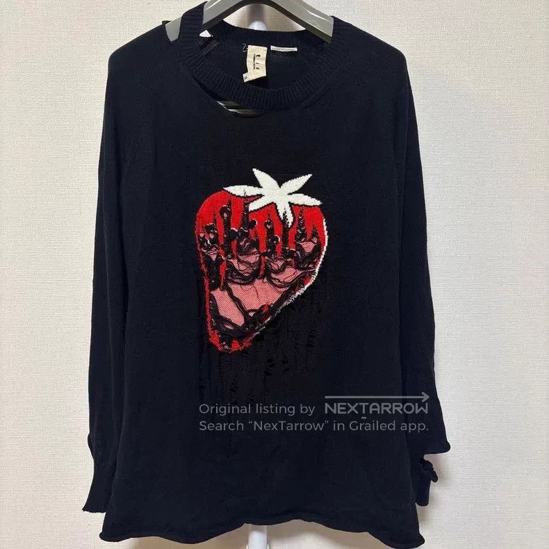 Comme des Garcons Comme Des Garcons Ripped Strawberry Punk Top Size S / US 4 / IT 40 - 2 Thumbnail
