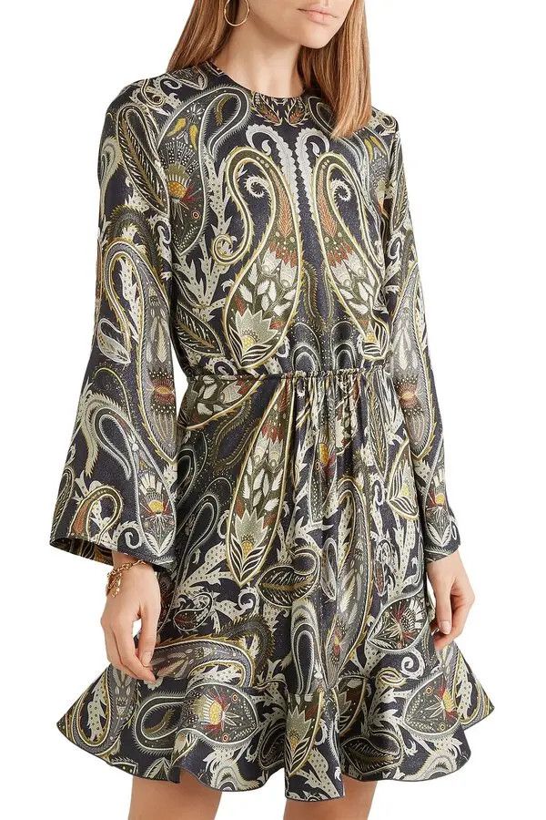 Chloe o1y0825 Mini Dress in Multicolor Size M / US 6-8 / IT 42-44 - 2 Thumbnail