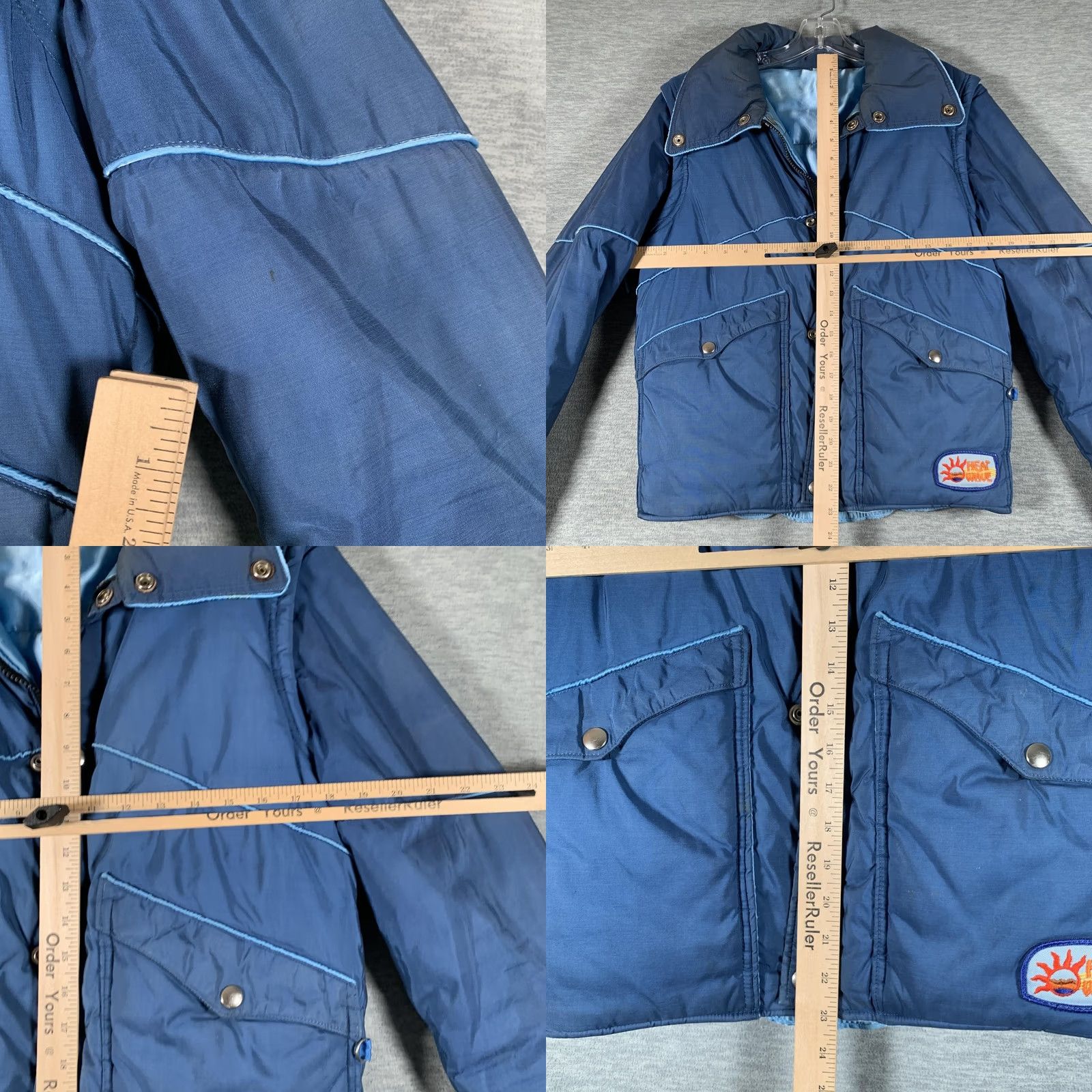 Vintage VINTAGE Heatwave Jacket Mens M Blue Puffer Eagle Applique Made USA 70s Size US M / EU 48-50 / 2 - 8 Thumbnail