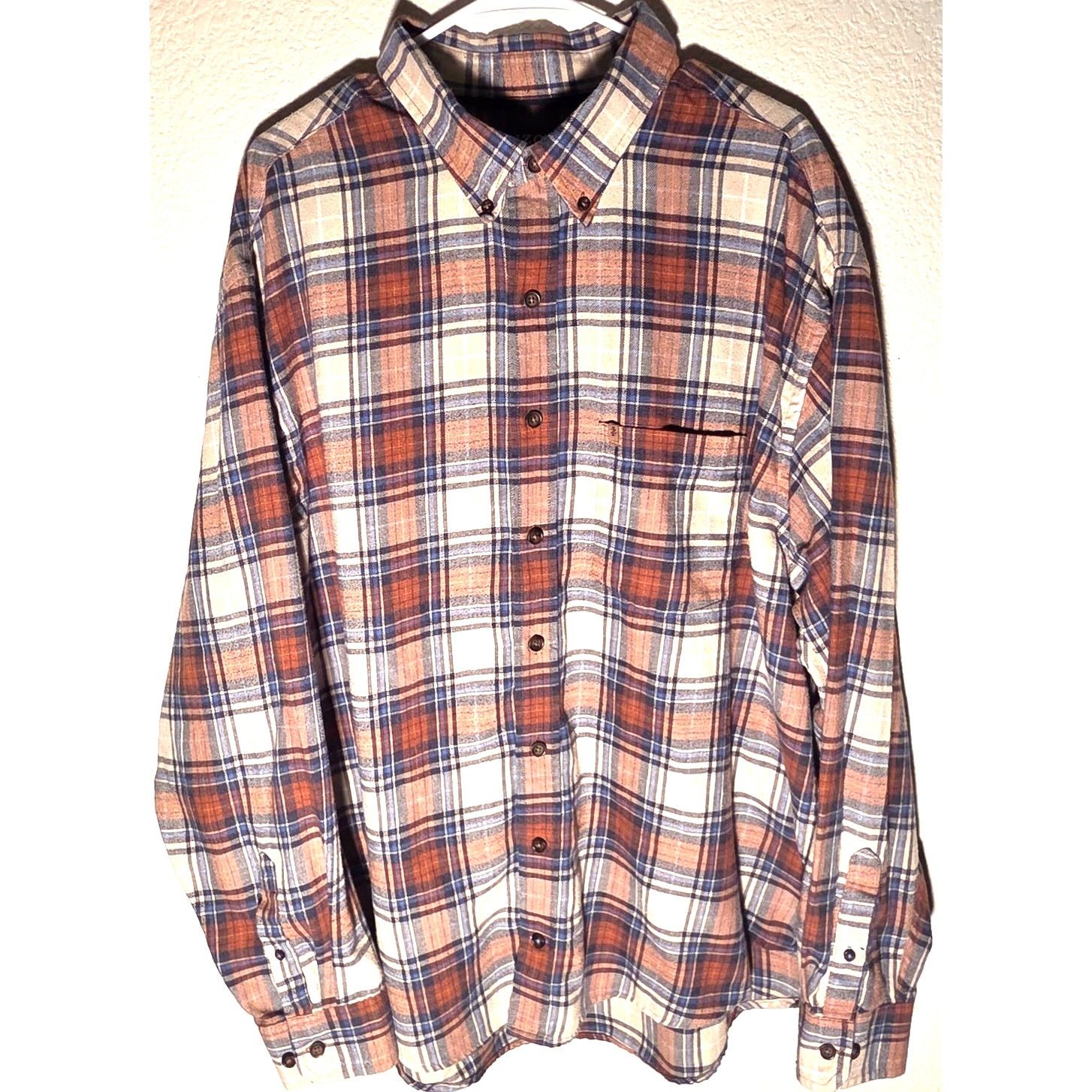 Izod Izod 2XLT Brown Plaid Long Sleeve Button-Up Shirt Size US XXL / EU 58 / 5 - 3 Thumbnail