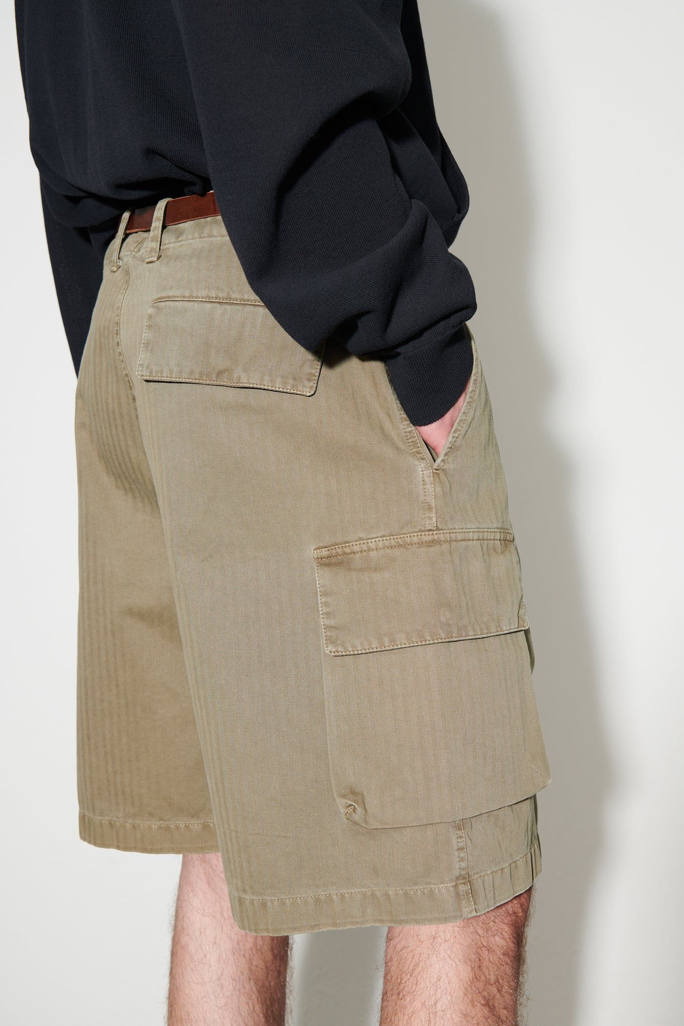 Our Legacy SS24 Our Legacy Mount Shorts Uniform Olive Herringbone $440 Size US 34 / EU 50 - 4 Thumbnail