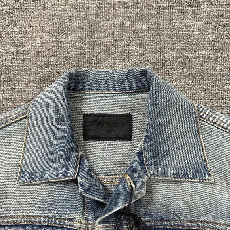 Prada Prada Blue Cotton Men's Denim Jacket. Size US S / EU 44-46 / 1 - 3 Thumbnail