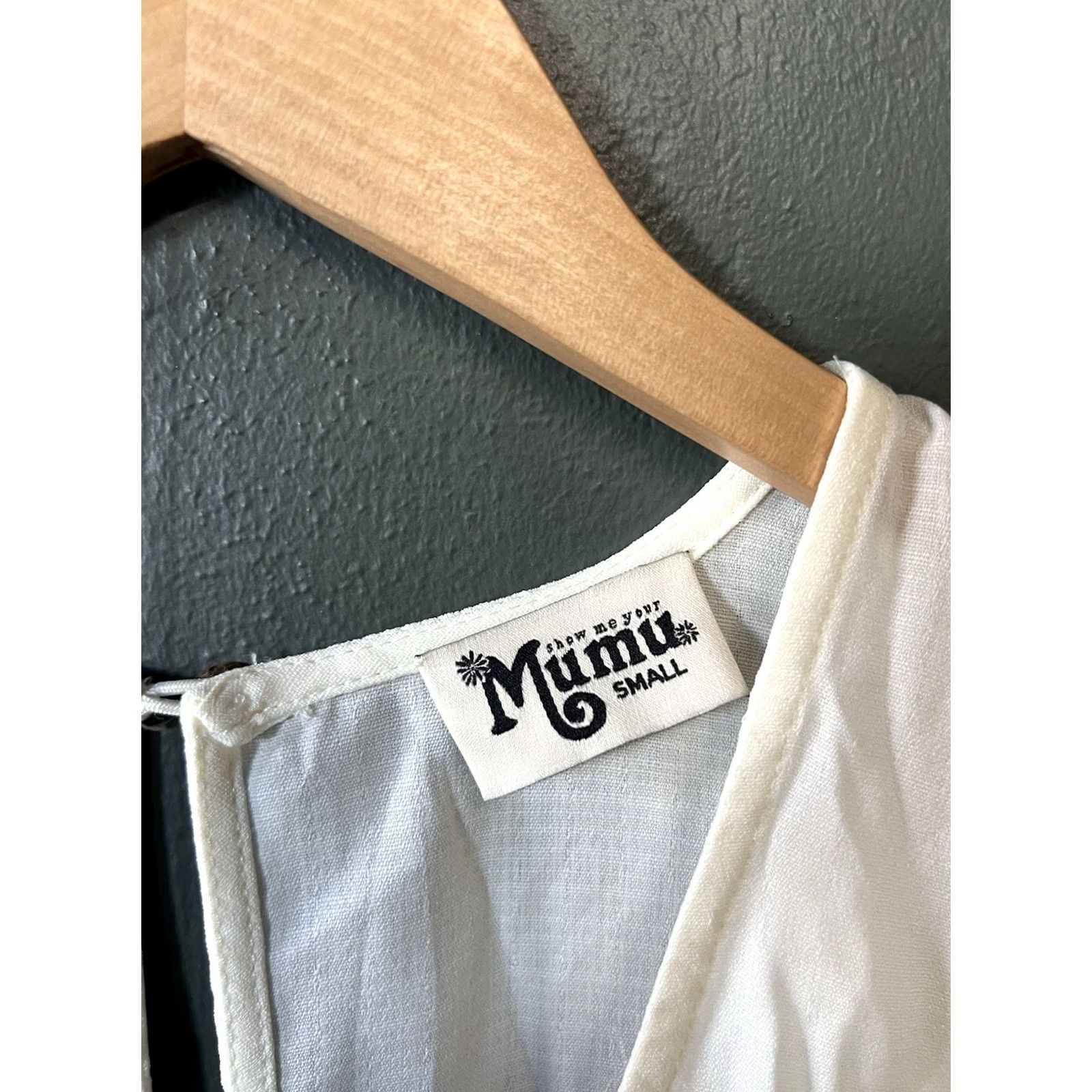 Vintage Mumu Womens White 3/4 Sleeve Blouse Top Size Small Size S / US 4 / IT 40 - 3 Thumbnail