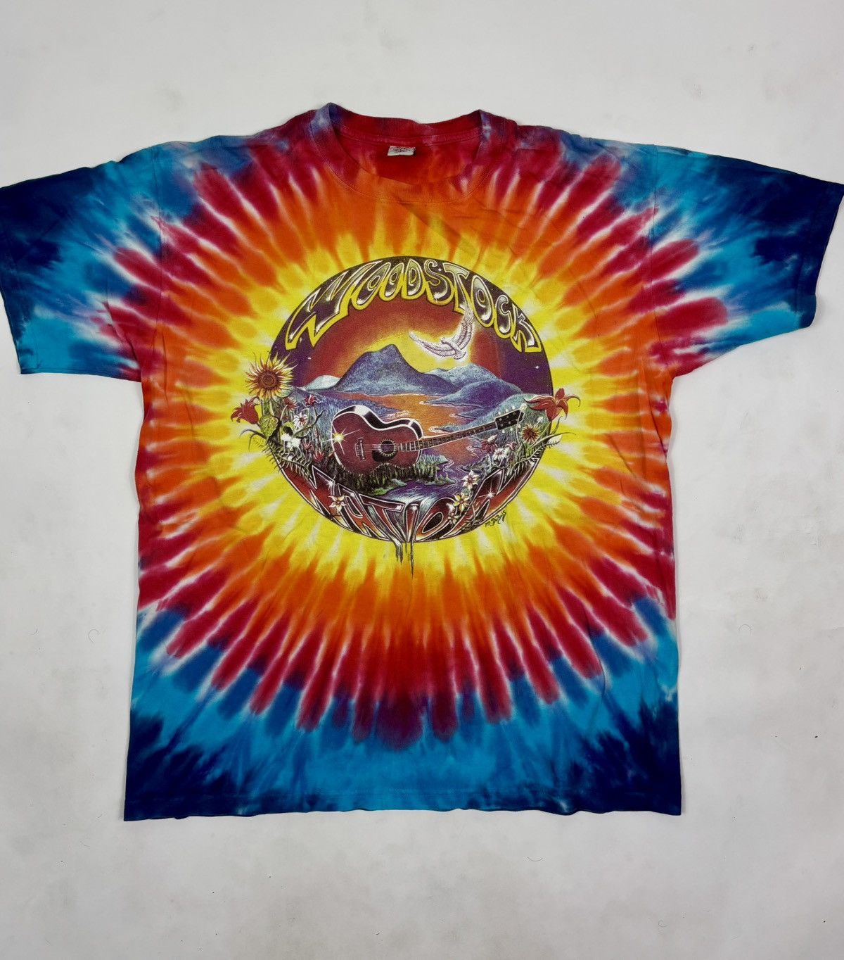 Band Tees 1999 Woodstock Nation Tie-Dye Rainbow Colors Tee Size US L / EU 52-54 / 3 - 1 Thumbnail