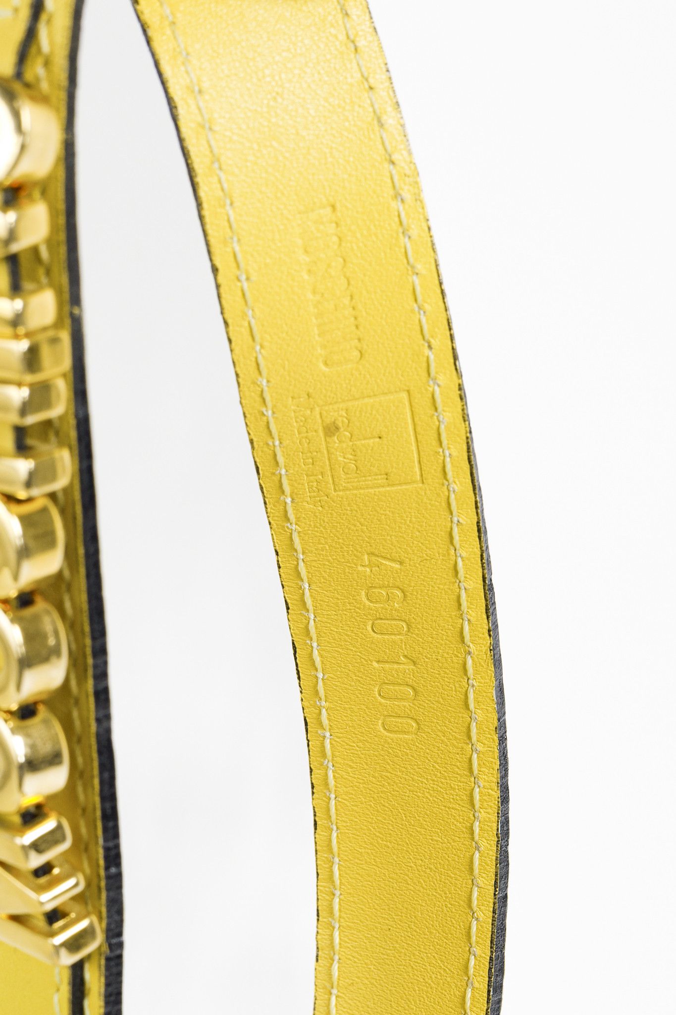 Moschino Moschino Golden Heart Yellow Leather Wrist Bag Size ONE SIZE - 8 Thumbnail