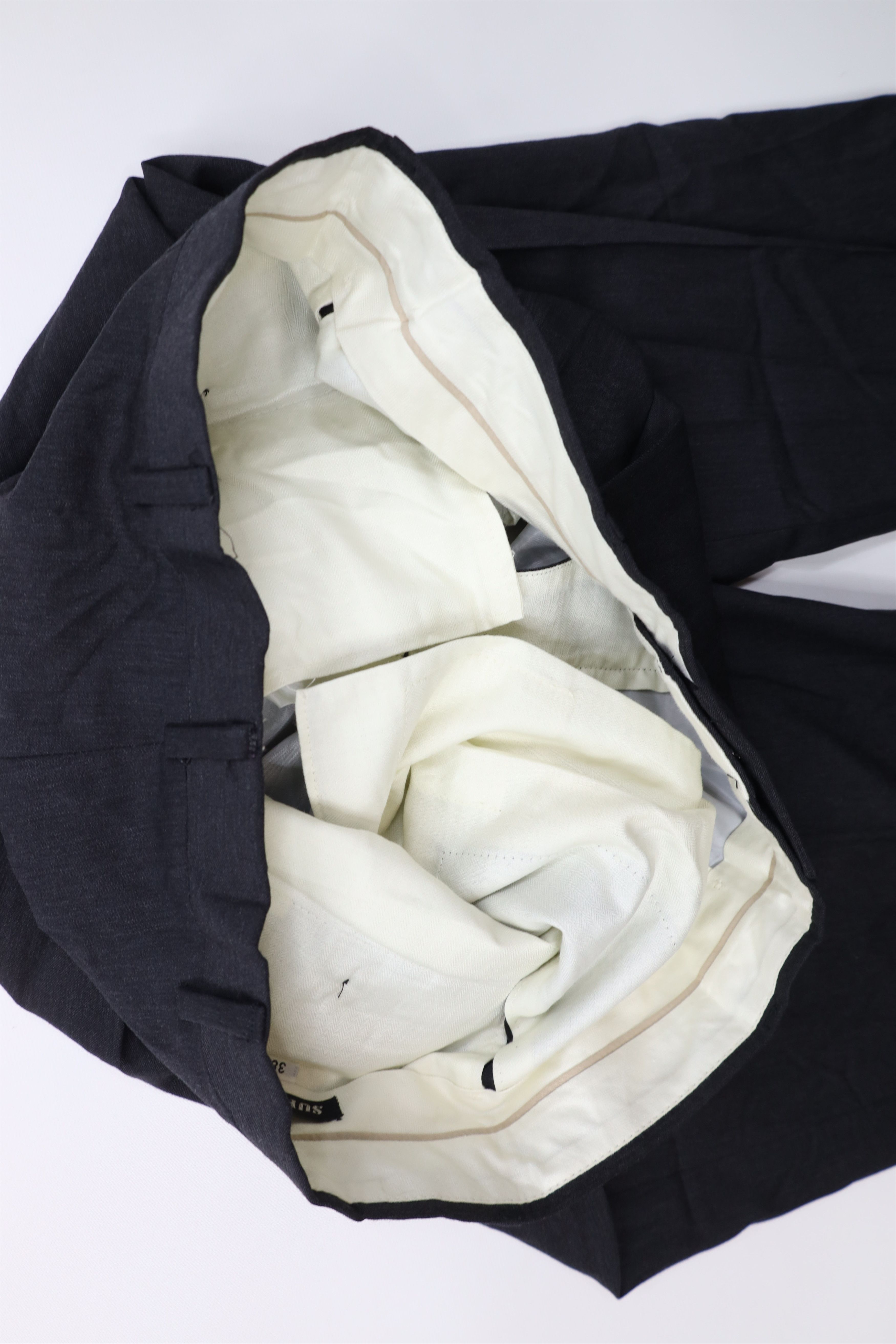Vintage Vintage 90s Streetwear 100s Wool Knit Wide Leg Chino Pants Size US 38 / EU 54 - 8 Thumbnail