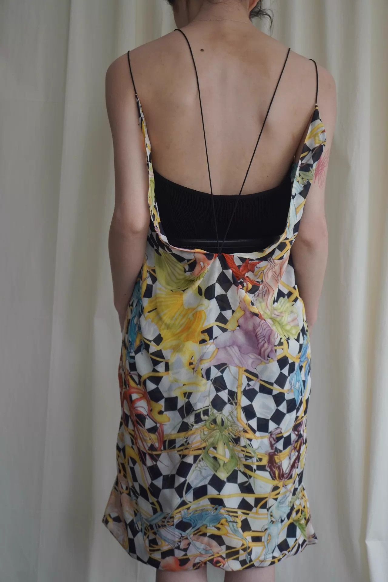 Hussein Chalayan HUSSEIN CHALAYAN 2000s Silk Double-Layer Cami Wrap Dress Size S / US 4 / IT 40 - 9 Thumbnail