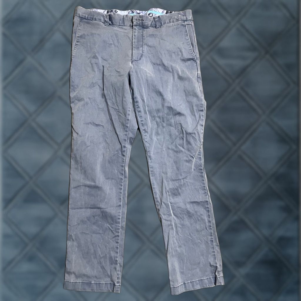 Tommy Bahama Tommy Bahama Pants Blue Straight Leg Chino 34x30 Men Regular 5-Pocket Twill Cotton Blend Size US 34 / EU 50 - 1 Thumbnail