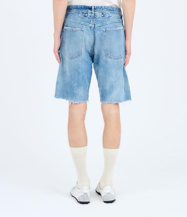 Maison Margiela o1bcso1str0526 Distressed Denim Short in Light Blue Size US 32 / EU 48 - 3 Thumbnail