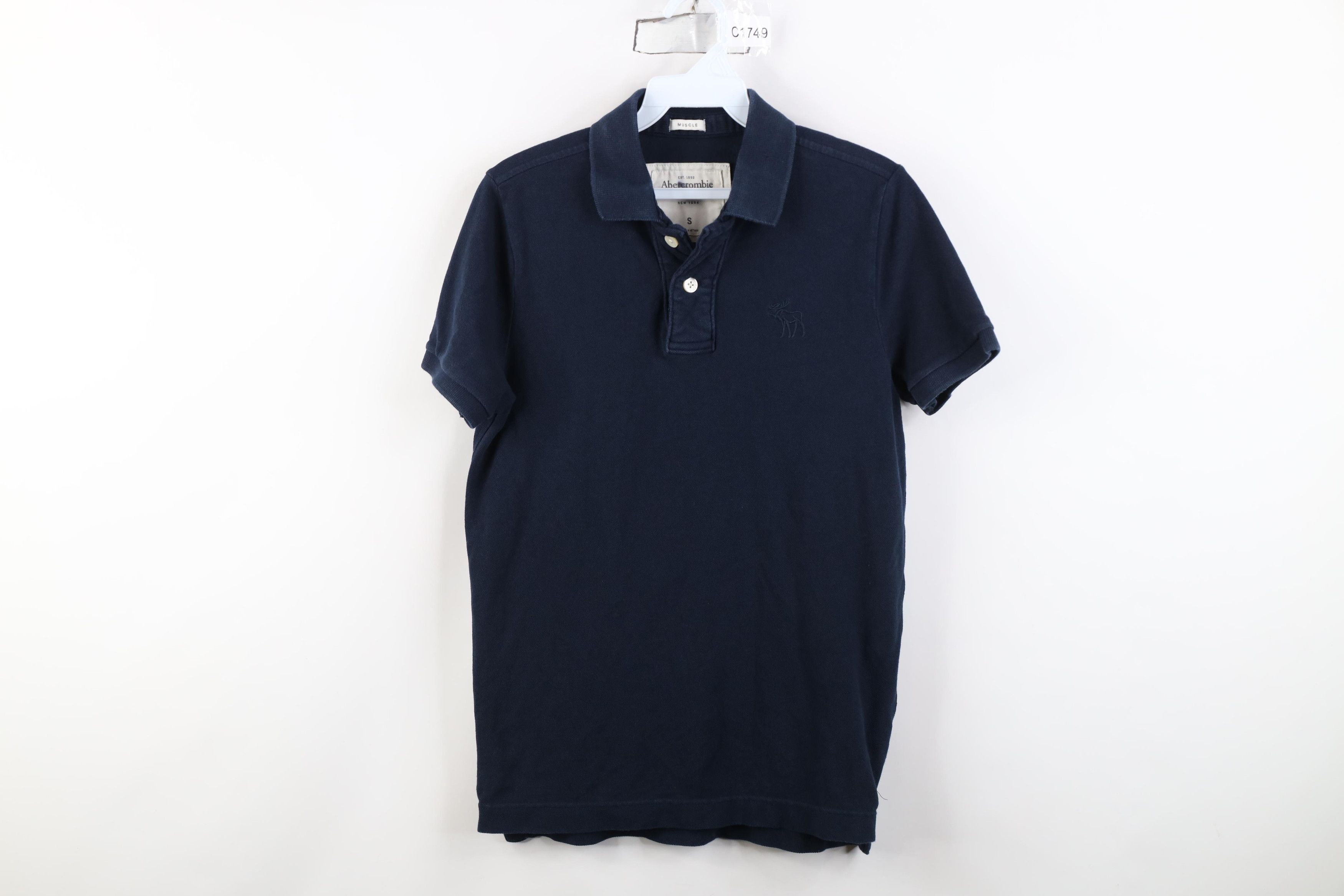 Abercrombie & Fitch Vintage 90s Y2K Abercrombie & Fitch Polo Shirt Navy Blue Size US S / EU 44-46 / 1 - 1 Thumbnail