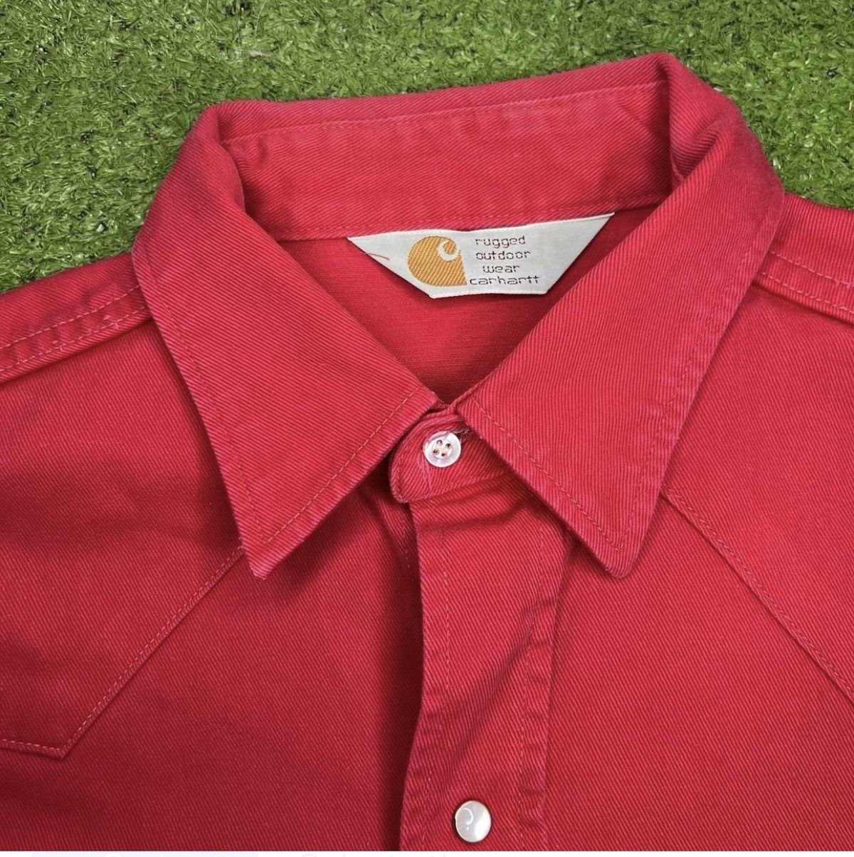 Carhartt Wip Vintage Carhartt Shirt MD Red Heavy CanvasPearlSnapCarhartt Size US M / EU 48-50 / 2 - 3 Thumbnail
