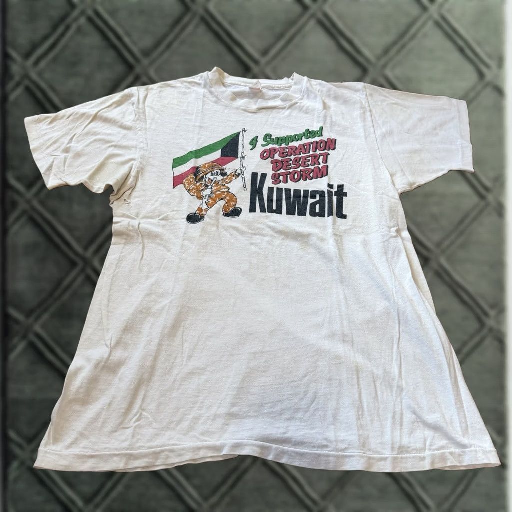 Vintage VTG Mickey Mouse Desert Storm Shirt 1991 Single Stitch Made USA Large Parody T-Shirt Mens Size US L / EU 52-54 / 3 - 1 Thumbnail