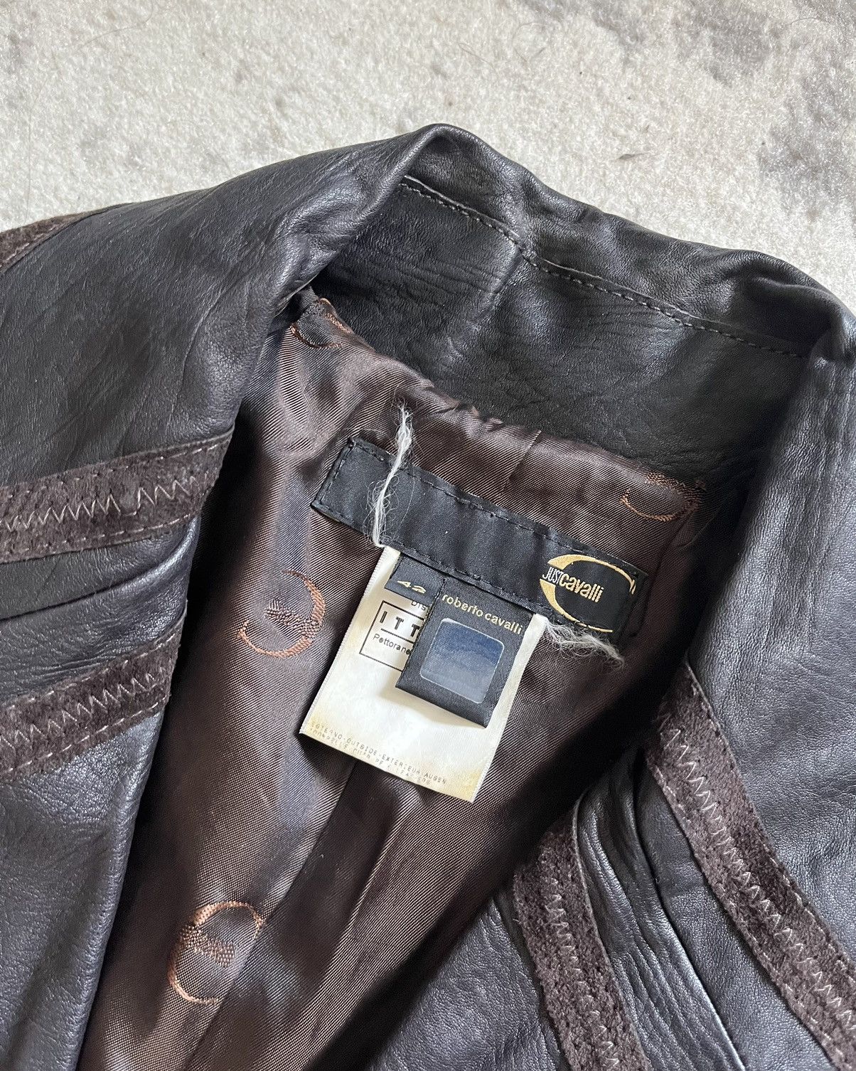 Just Cavalli × Vintage AW05 Just Cavalli Whiskey Rebellion Leather Jacket Size US S / EU 44-46 / 1 - 8 Thumbnail