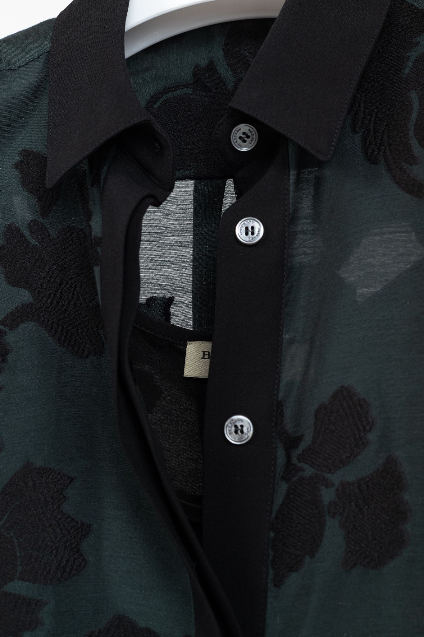 Burberry Burberry Green Floral Fil Coupe Buttoned Shirt Size S / US 4 / IT 40 - 9 Thumbnail