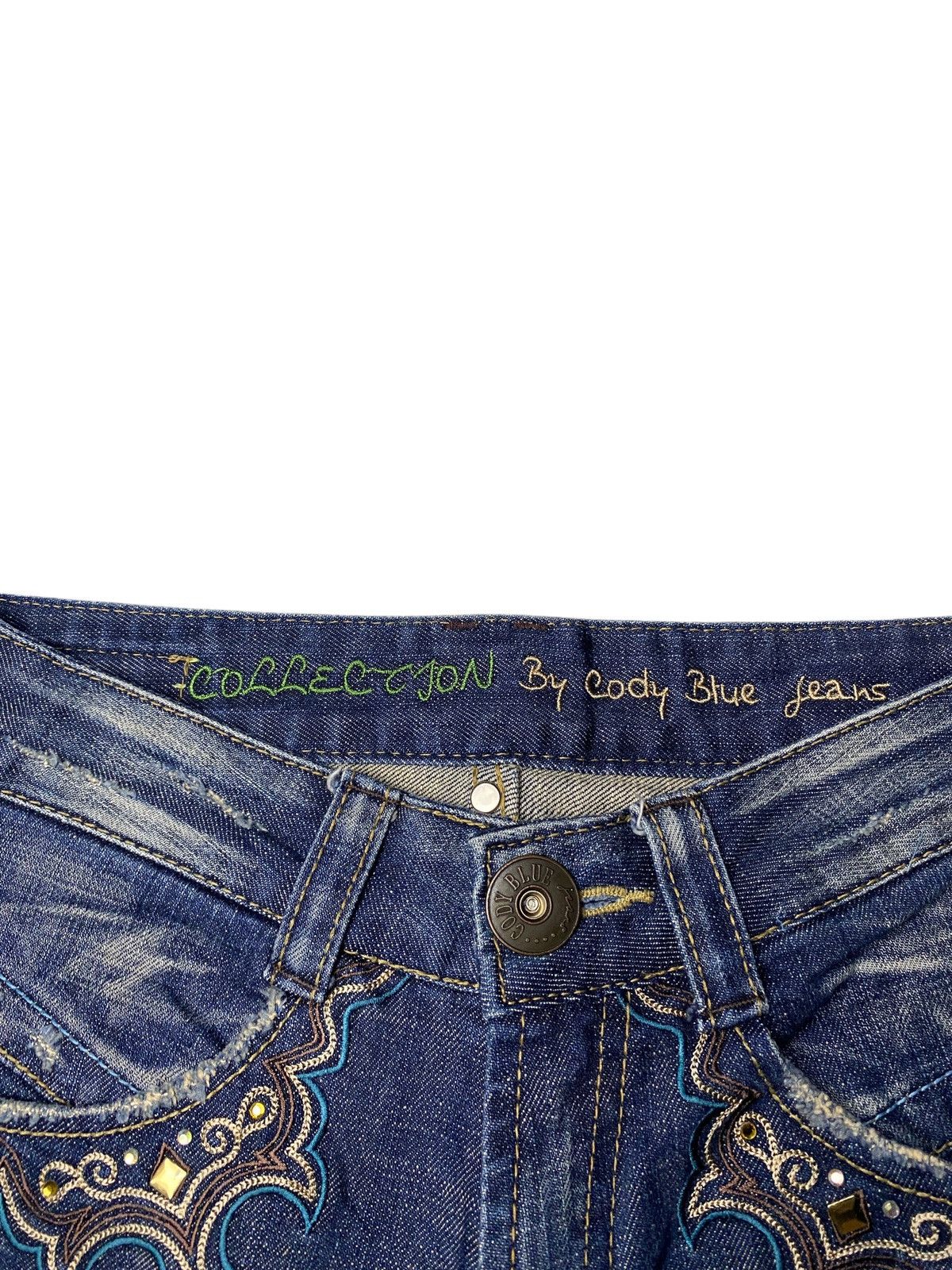 Hysteric Glamour 2000's Cody Blue Tribal Flared Jeans Size US 26 / EU 42 - 7 Thumbnail