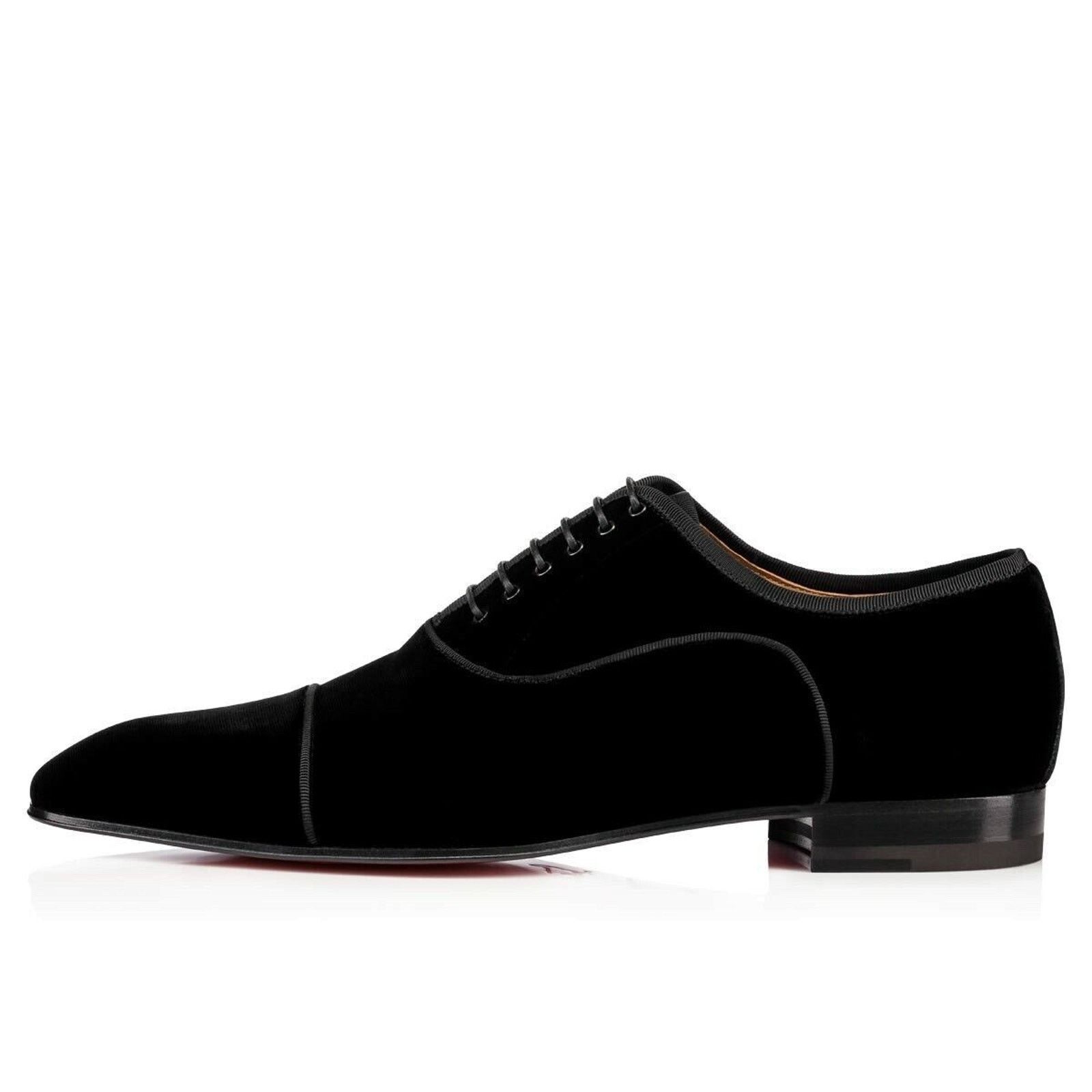 Christian Louboutin Christian Louboutin Black Velvet Oxford Dress Loafer 41 8 Size US 8 / EU 41 - 3 Thumbnail