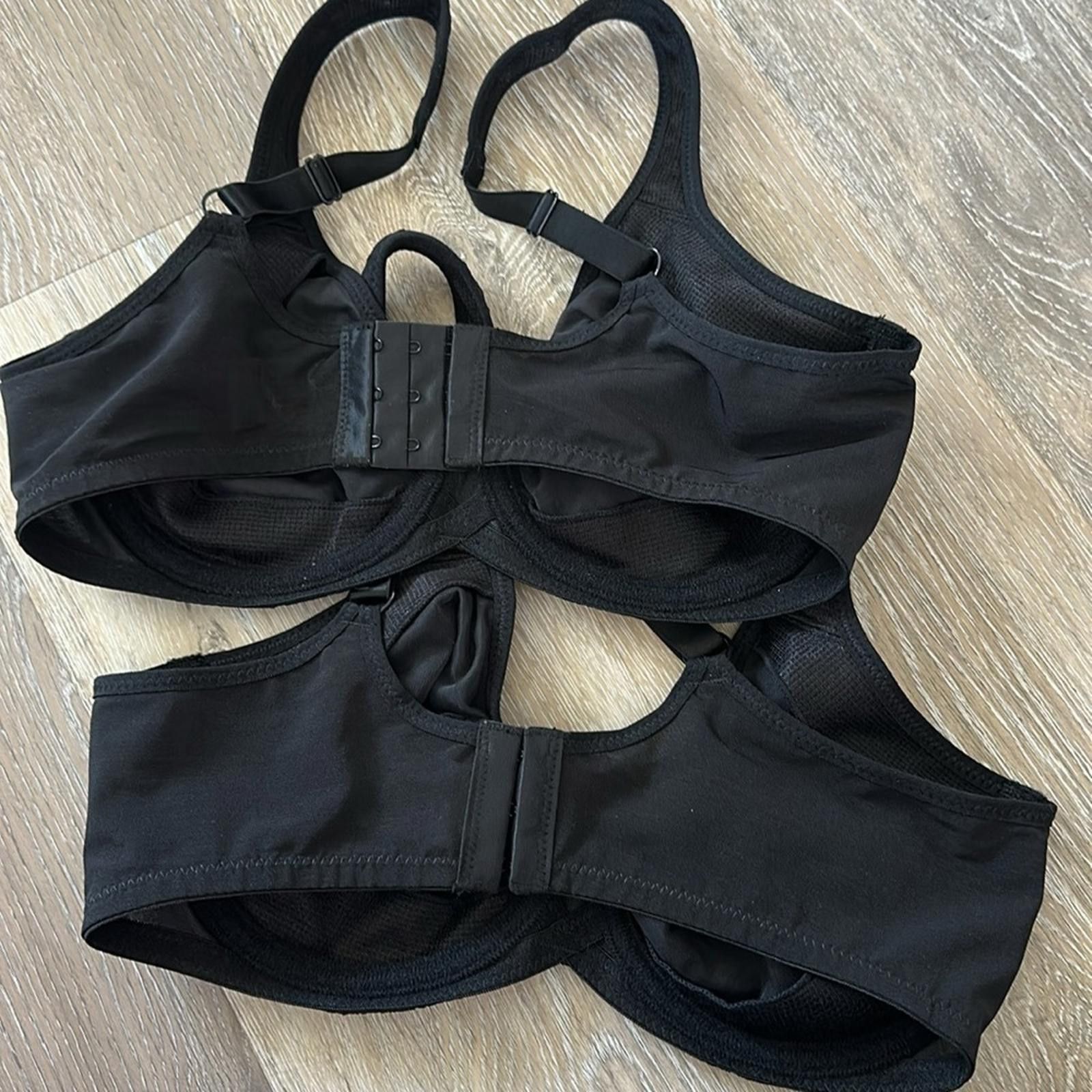 Other Set of 2 Breezies 36 C Underwire lace bra Black EUC Size ONE SIZE - 3 Thumbnail