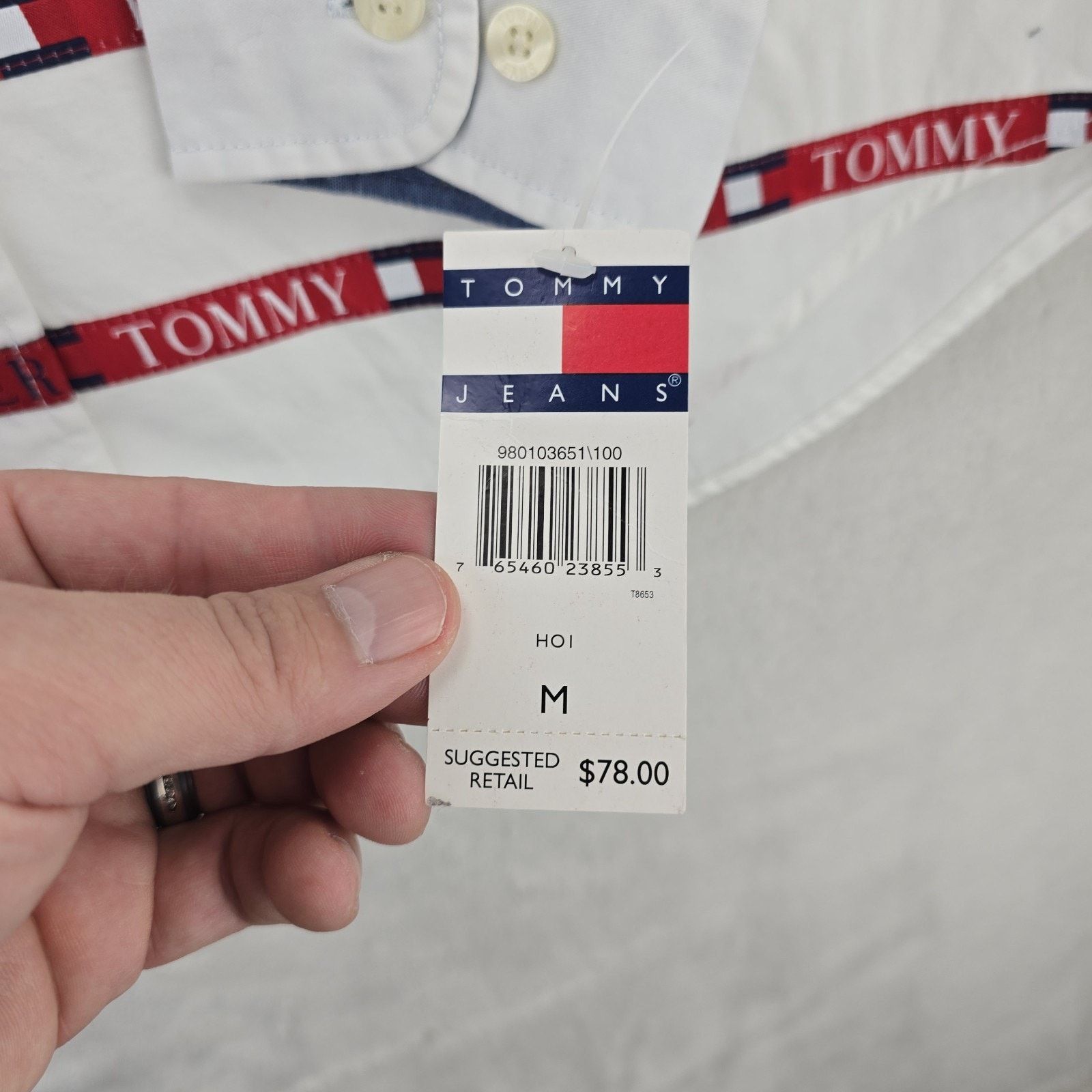 Tommy Hilfiger Vtg Tommy Hilfiger Stripe Button Up Shirt Medium Y2K *FLAWS* Size US M / EU 48-50 / 2 - 8 Thumbnail