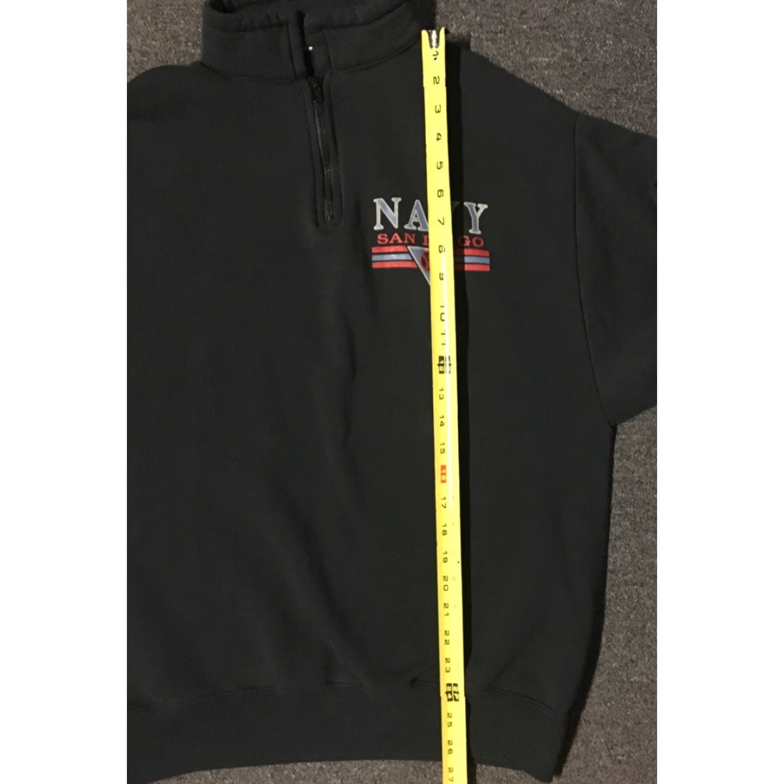 Jerzees VINTAGE US Navy San Diego 1/4 Zip Sweatshirt M Black Jerzees Shirt Men 80s 90s Military Navy Grunge California USA Pullover 1/4 Zip Size US M / EU 48-50 / 2 - 5 Thumbnail