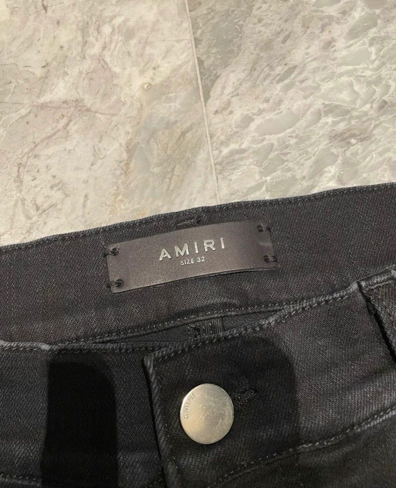 Amiri Amiri joint retro patchwork black denim pants Size US 32 / EU 48 - 2 Thumbnail