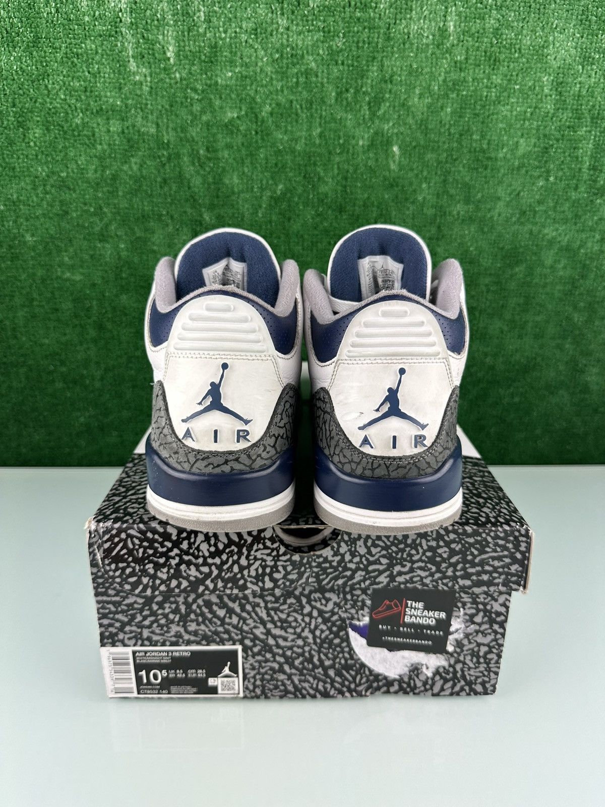 Jordan Brand Air Jordan 3 Retro Midnight Navy Size 10.5 Size US 10.5 / EU 43-44 - 7 Thumbnail